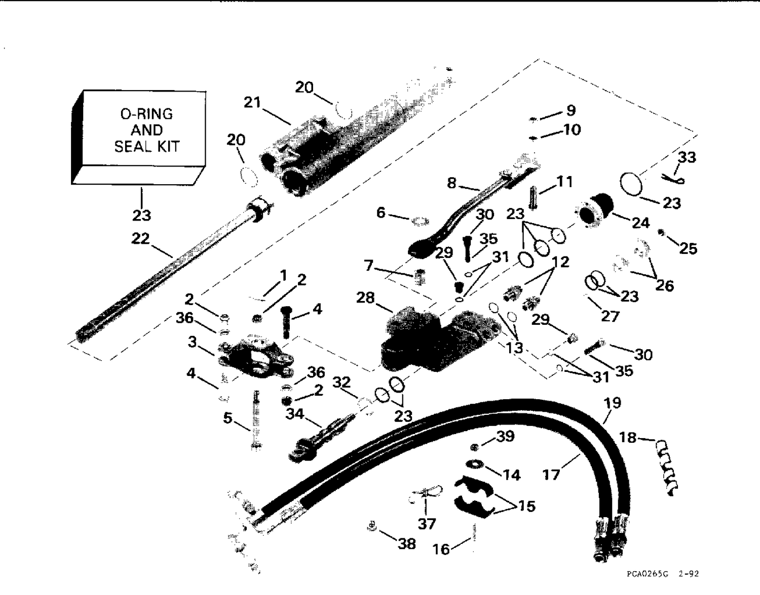 STEERING CYLINDER KIT - PORT - V8 MODELS ONLY