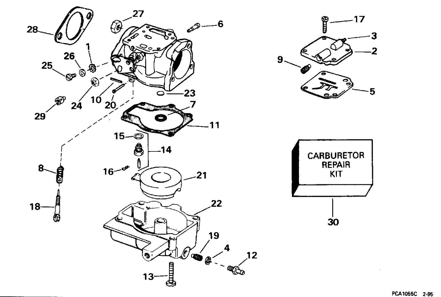 CARBURETOR 25BA-25BAL-25RD-25BR-25BRL-30BA-30BAL