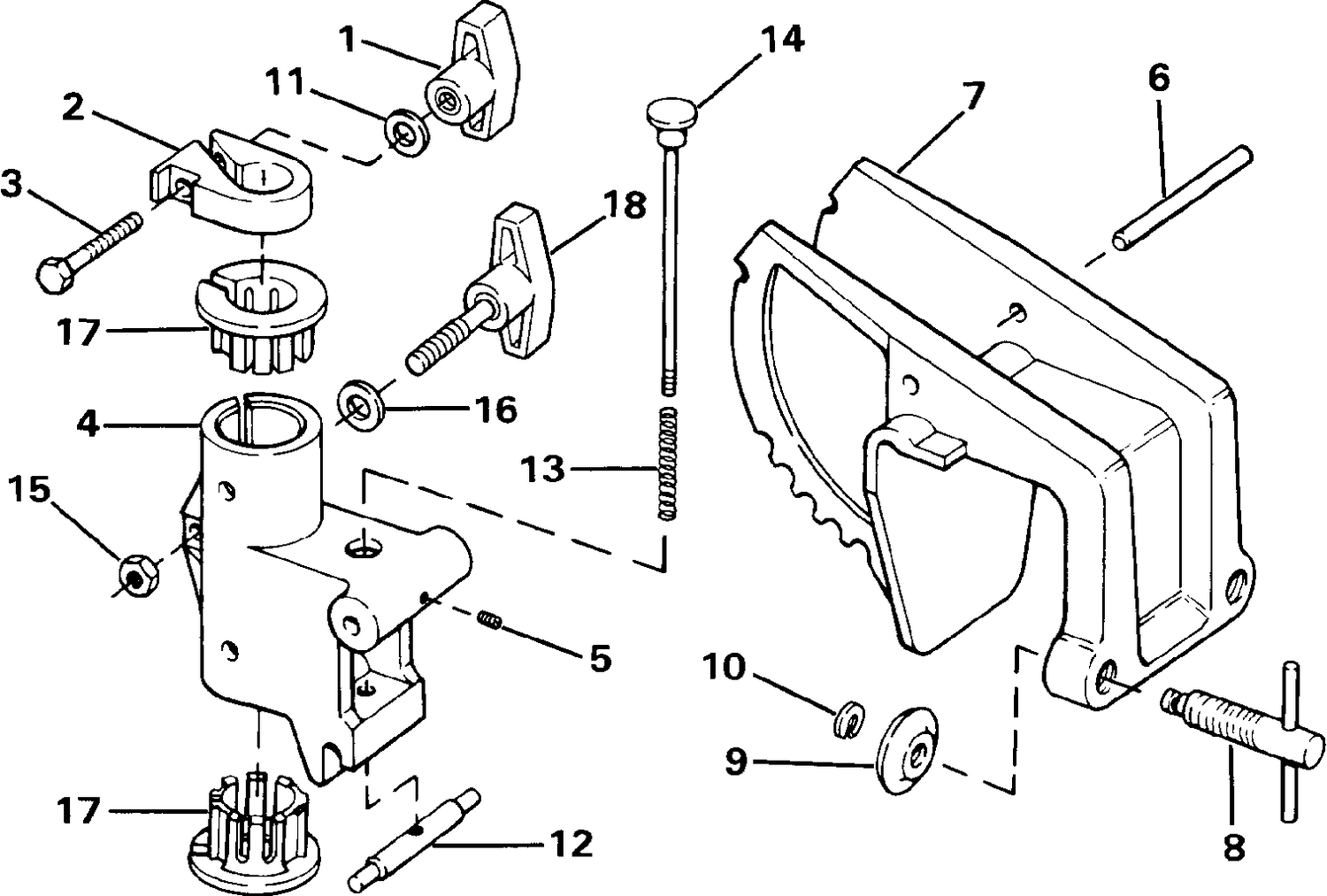 TRANSOM MOUNT STERN BRACKET