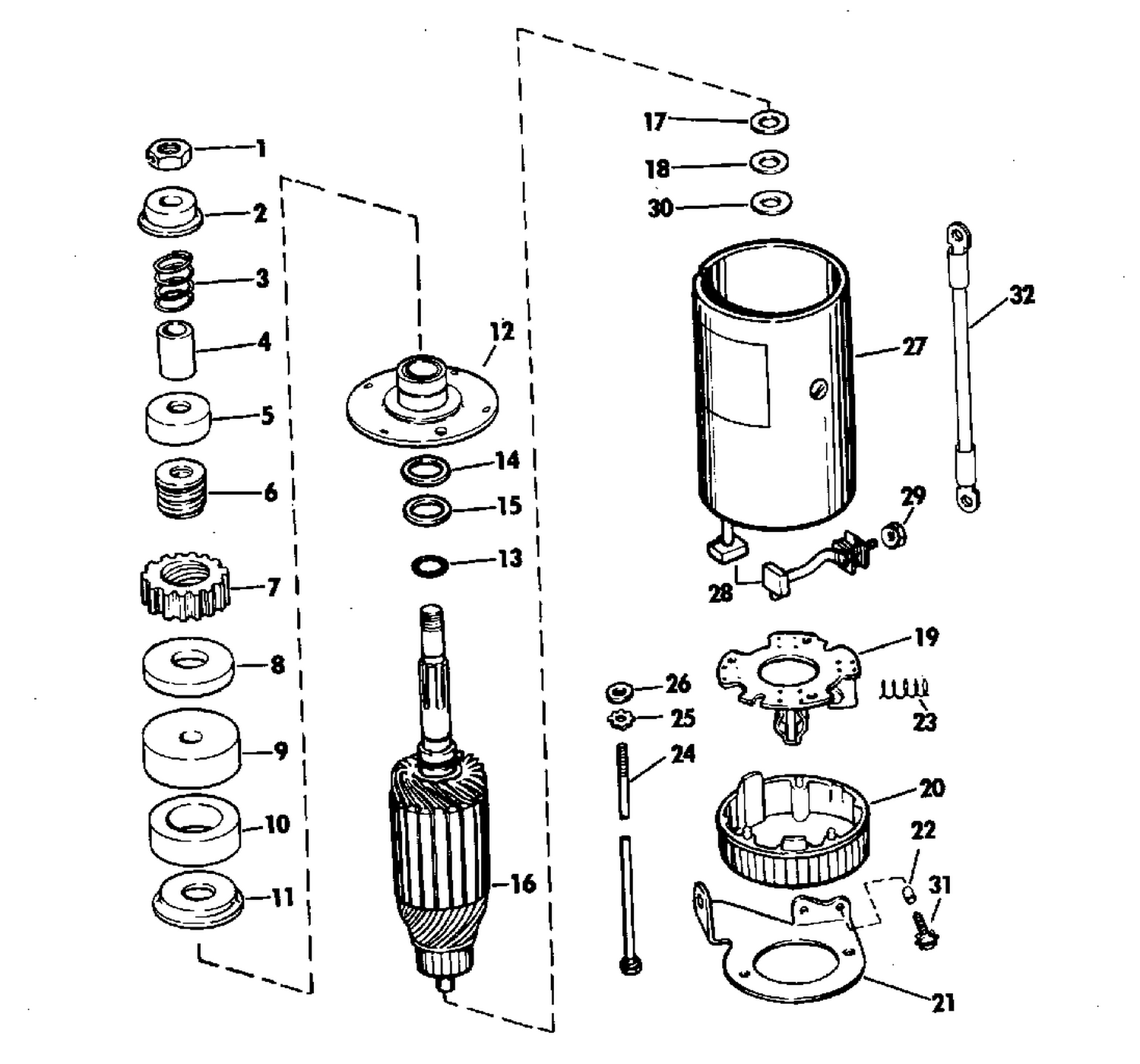 STARTER MOTOR GROUP ELECTRIC START