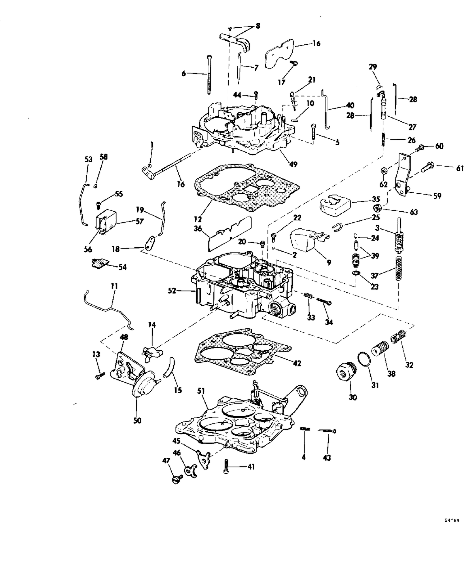 CARBURETOR GROUP 230-260 Models