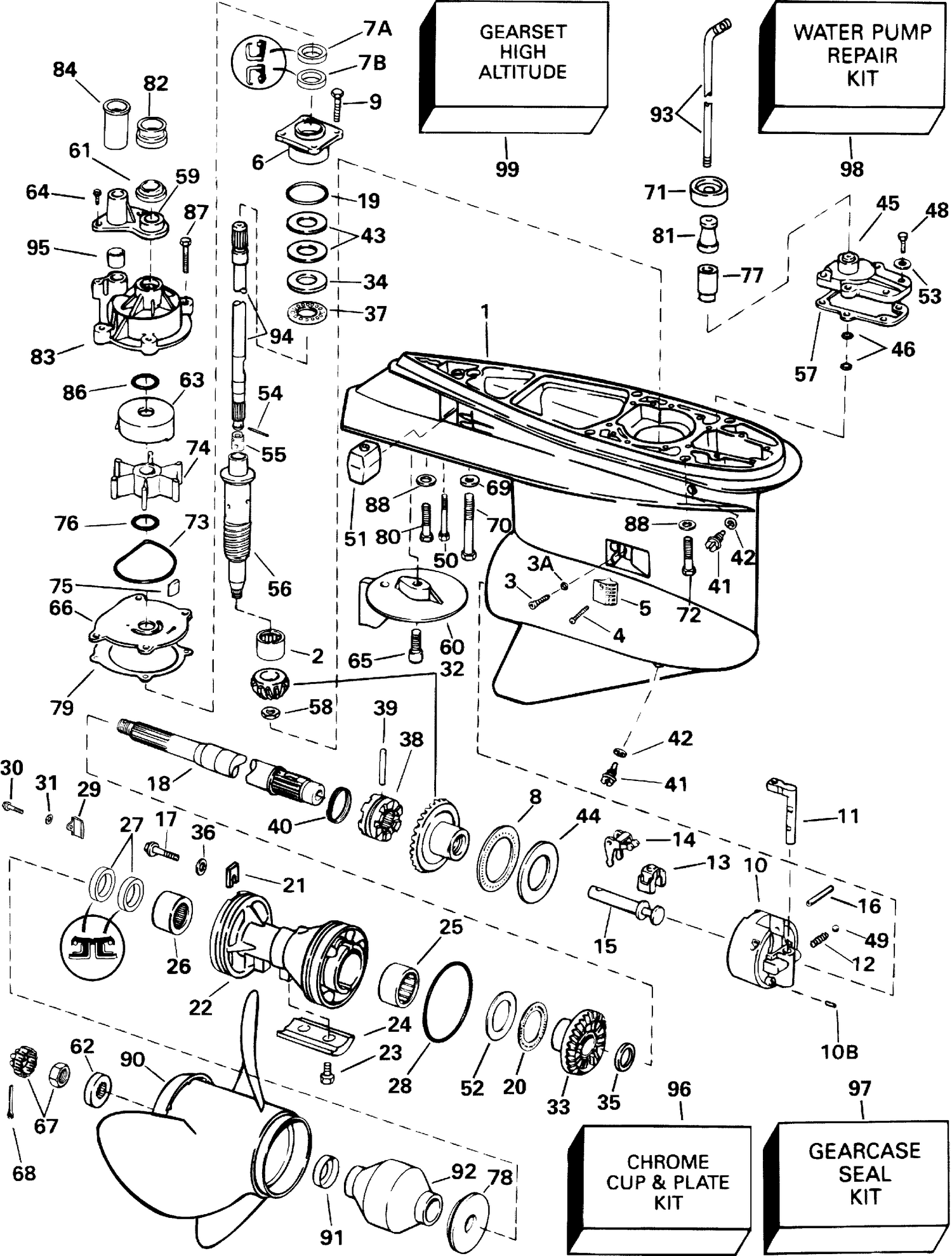 GEARCASE - STANDARD ROTATION - VX - VZ MODELS