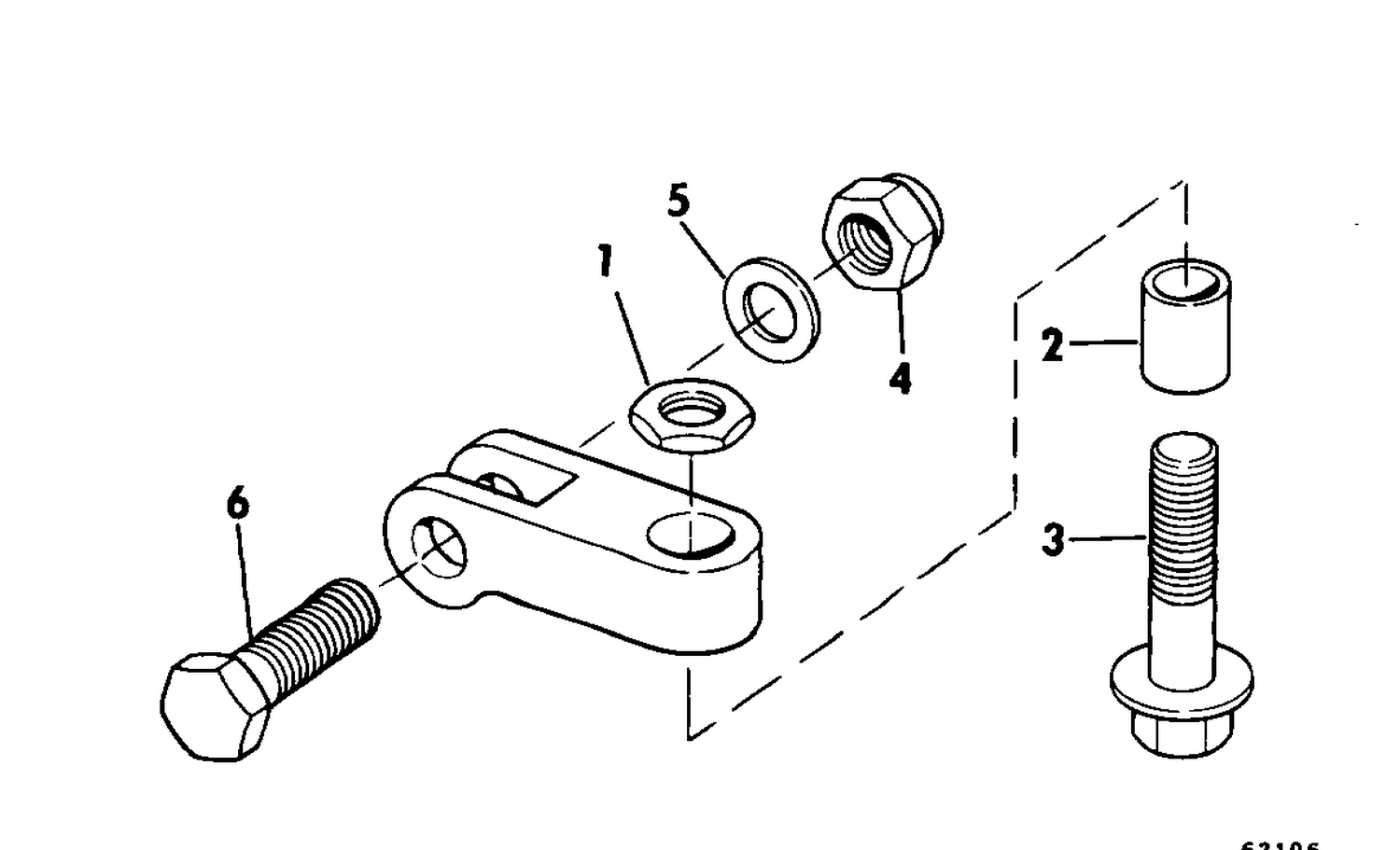STEERING BOLT AND CLEVIS ASSEMBLY KIT 35 THRU 235