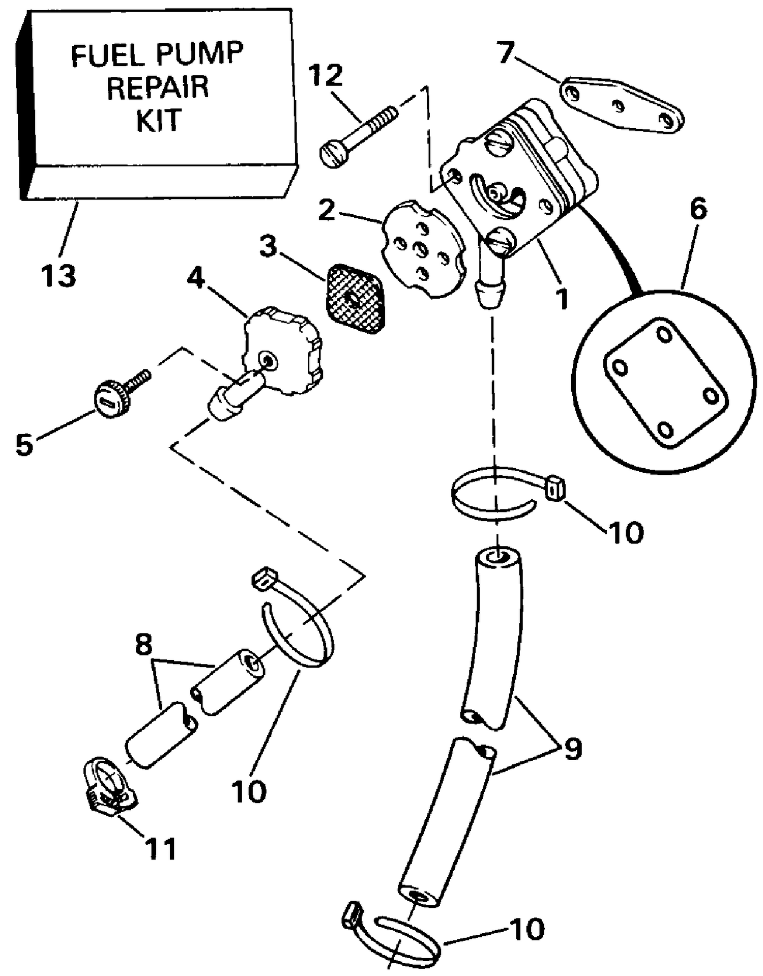 FUEL PUMP - ROPE START MODELS