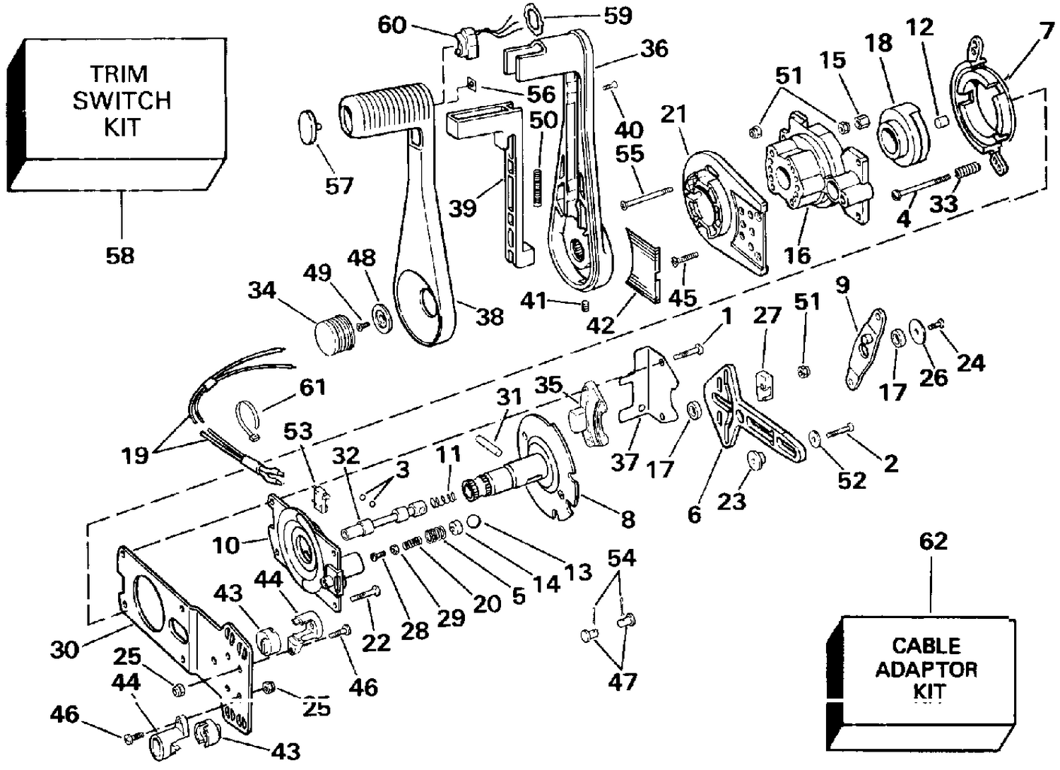 REMOTE CONTROL ASSEMBLY - CONCEALED SIDE MOUNT