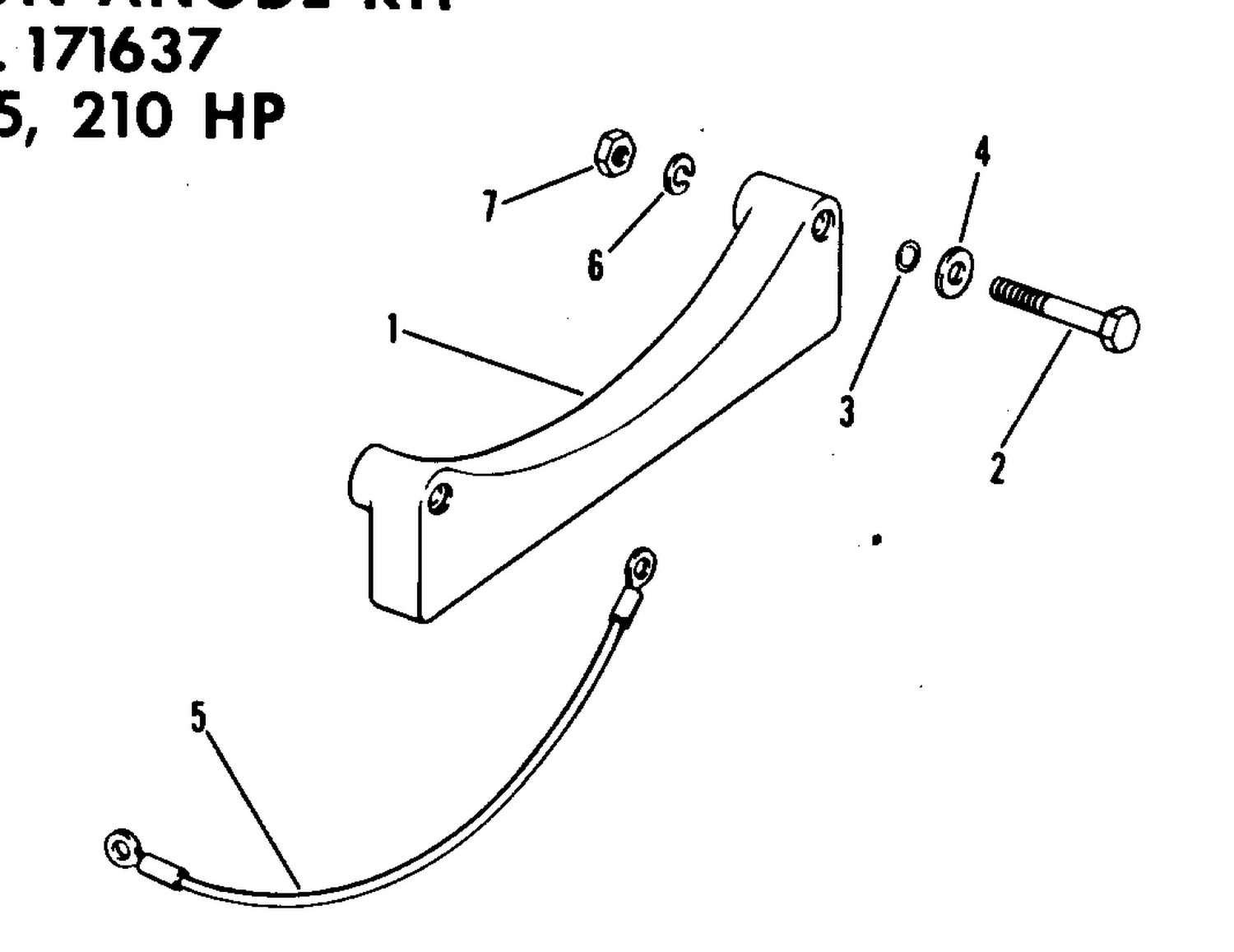 ANTI-CORROSION ANODE KIT PART NO.171637 80,120,155,210 HP