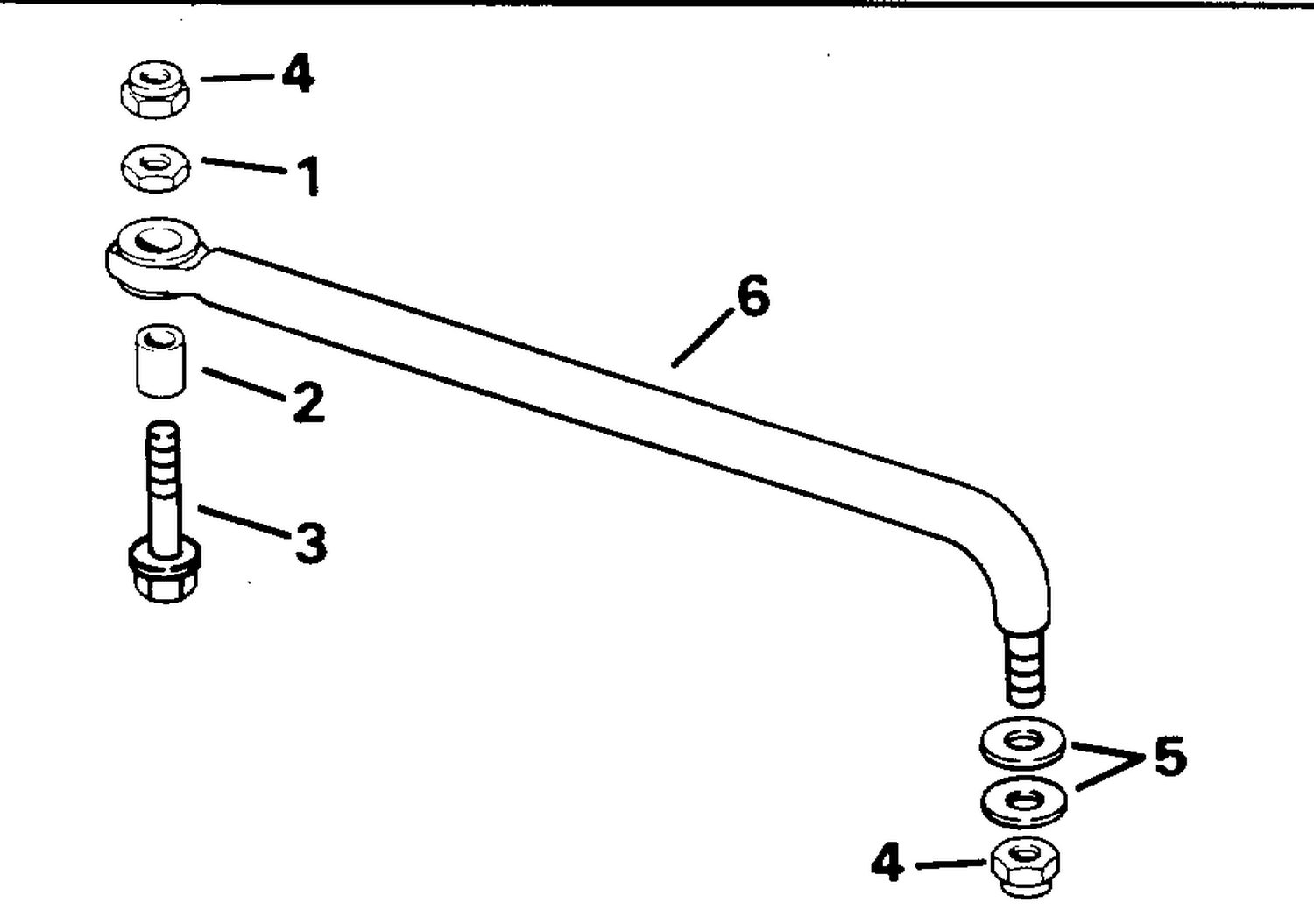 STEERING CONN. KIT - 60 THRU V4 W/O POWER TRIM & TILT & 250