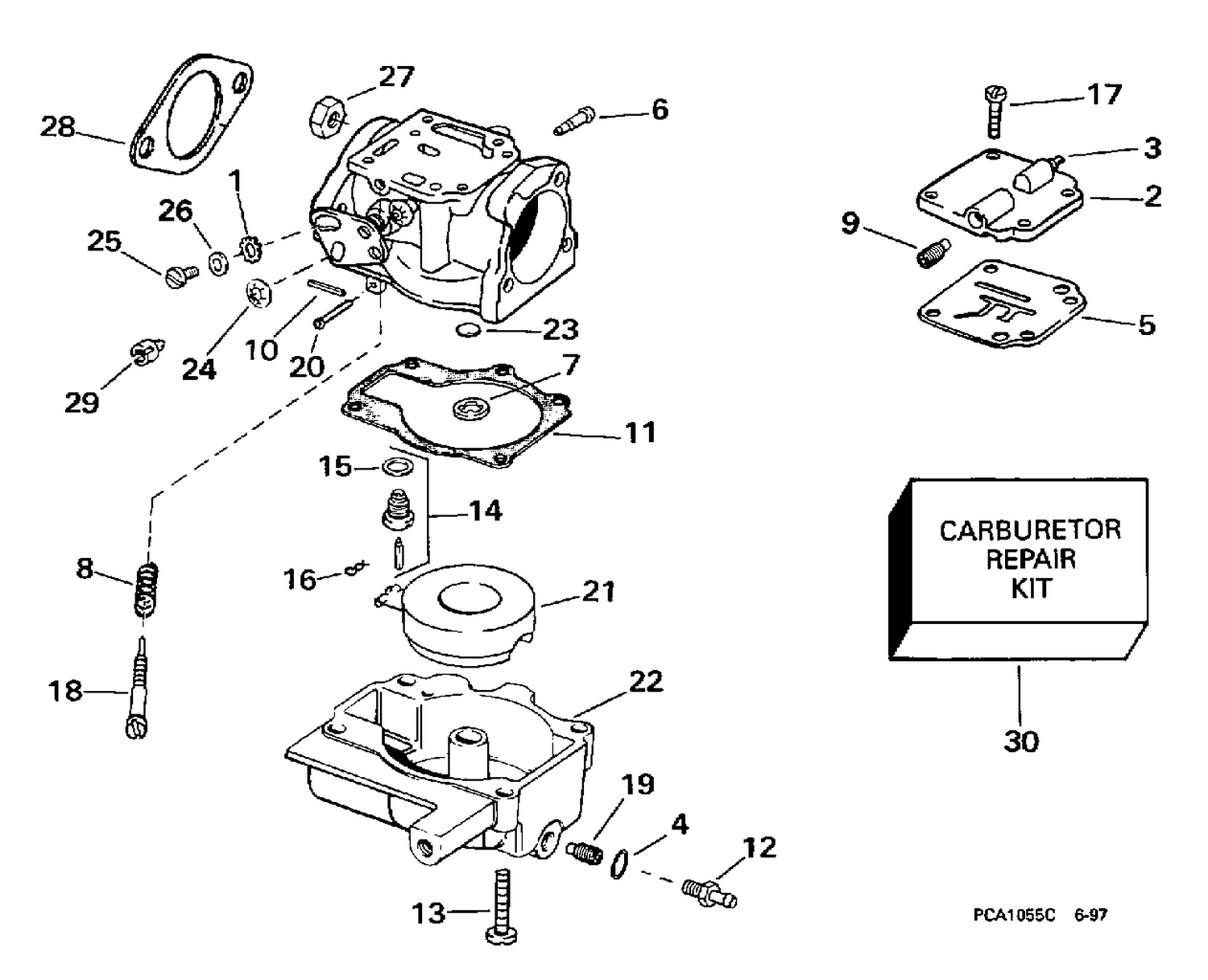 CARBURETOR 25BA, 25RD, 30BA, 25JR