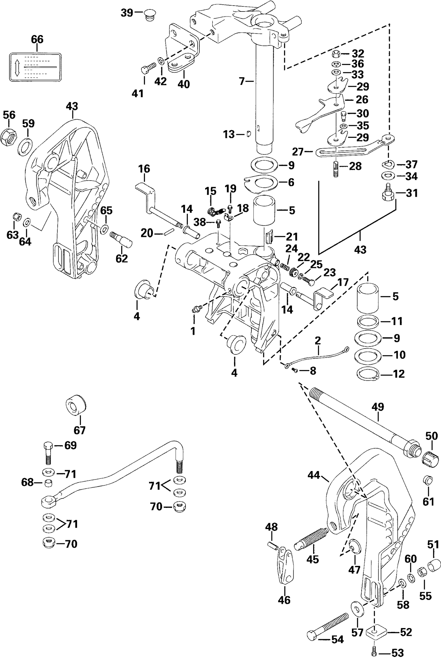 STERN & SWIVEL BRACKET