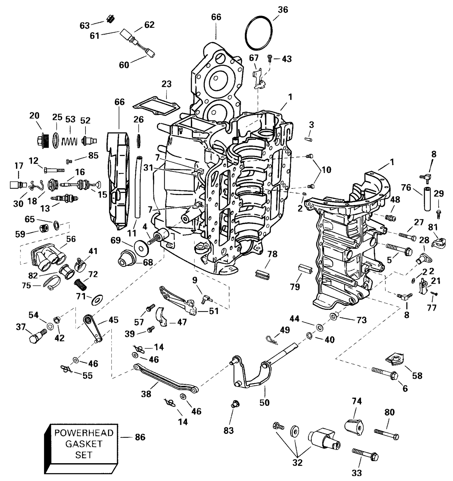 CYLINDER AND CRANKCASE