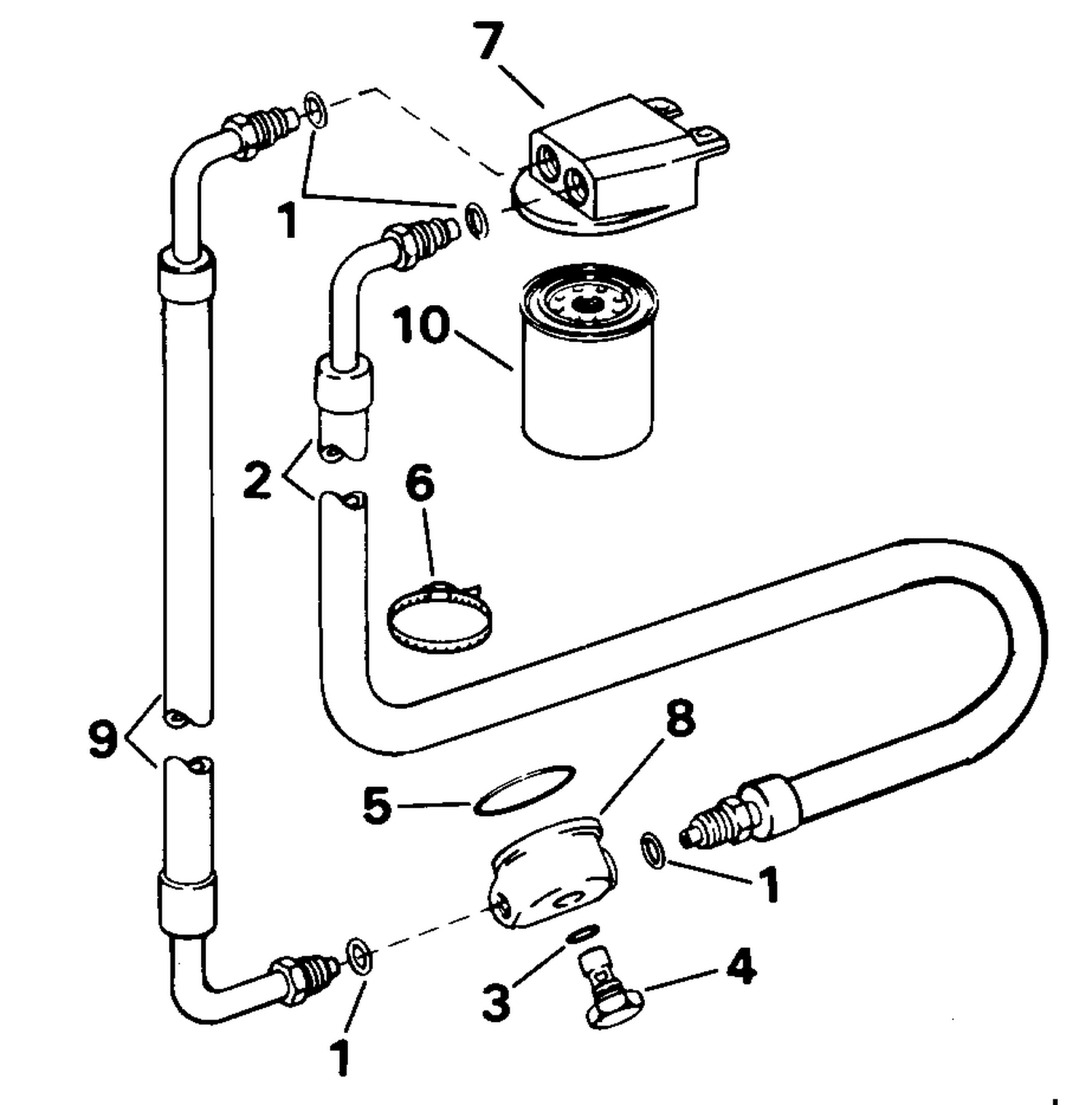 REMOTE OIL FILTER KIT 5.0 2V & 5.8 4V MODELS