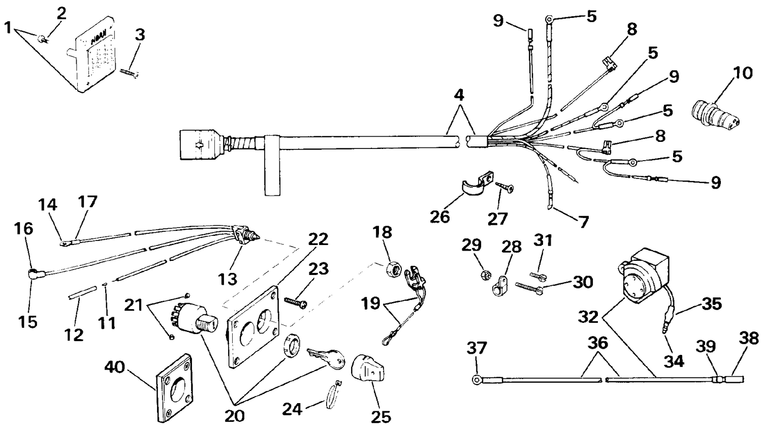 WIRING KIT - SINGLE LEVER CONTROLS REM. ELEC. START 10-V-8