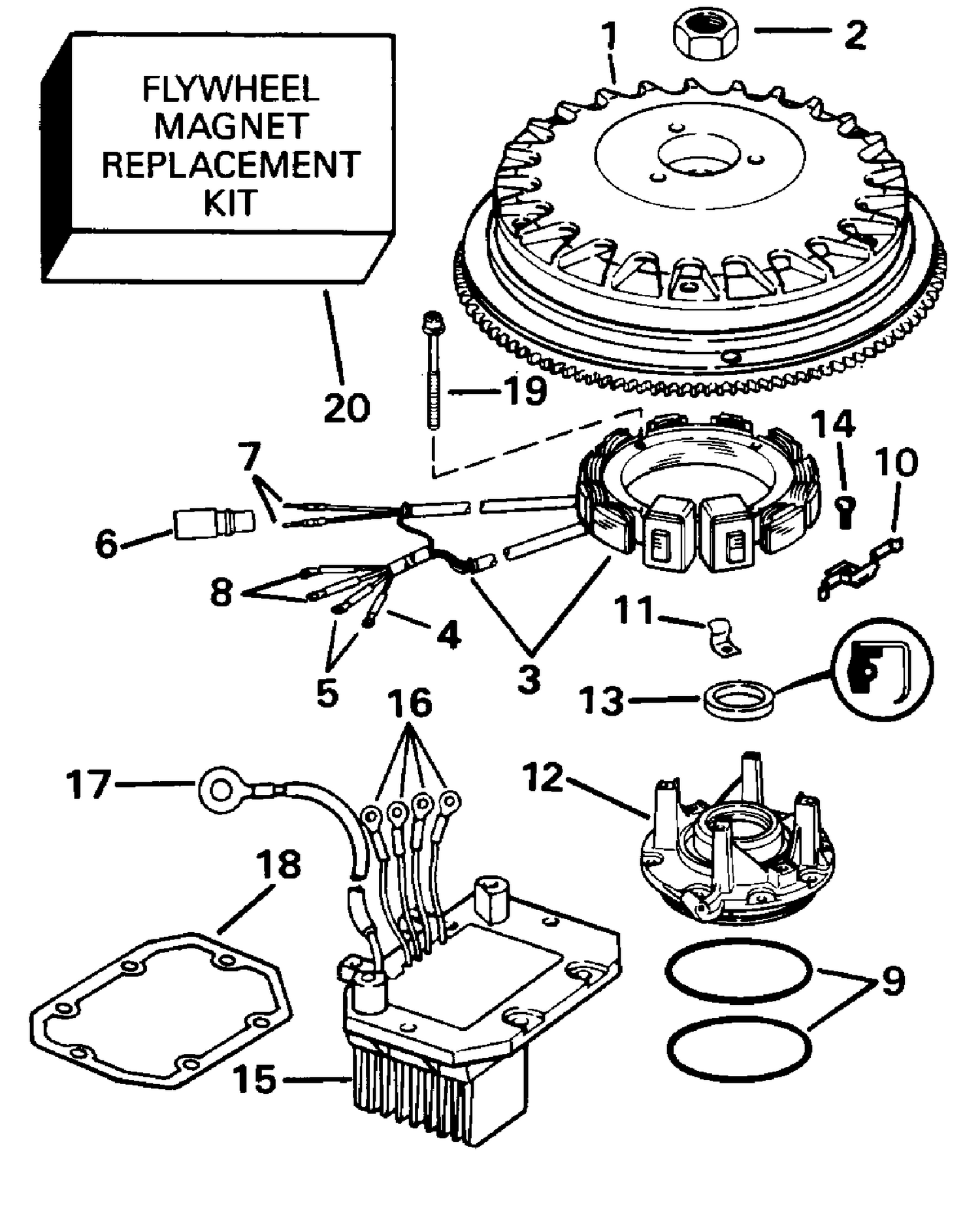 35 AMP ALTERNATOR KIT - 120, 125E, 140