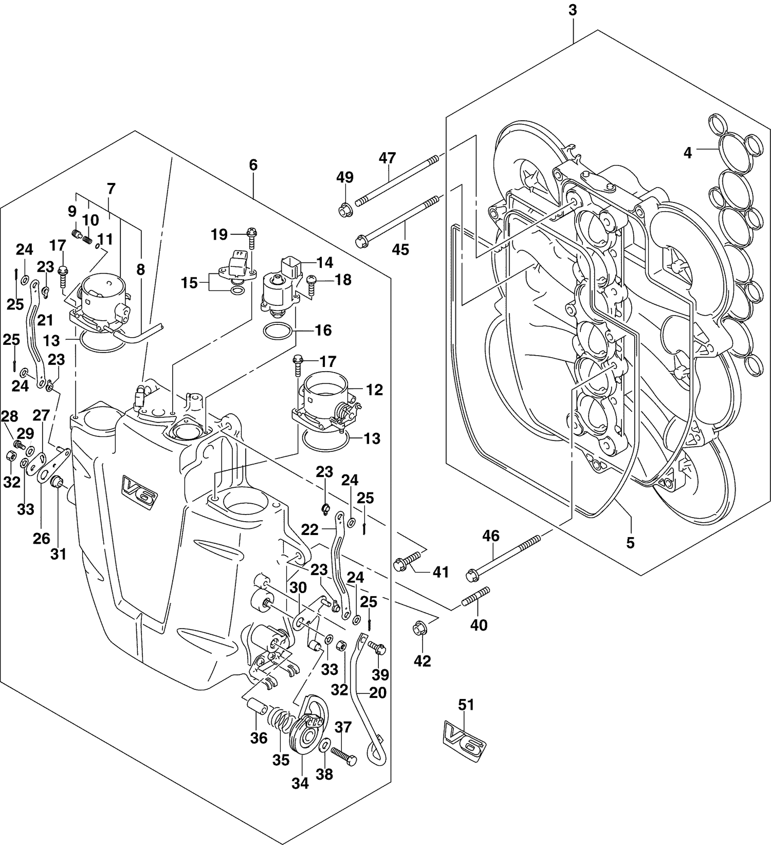 THROTTLE BODY - 200HP