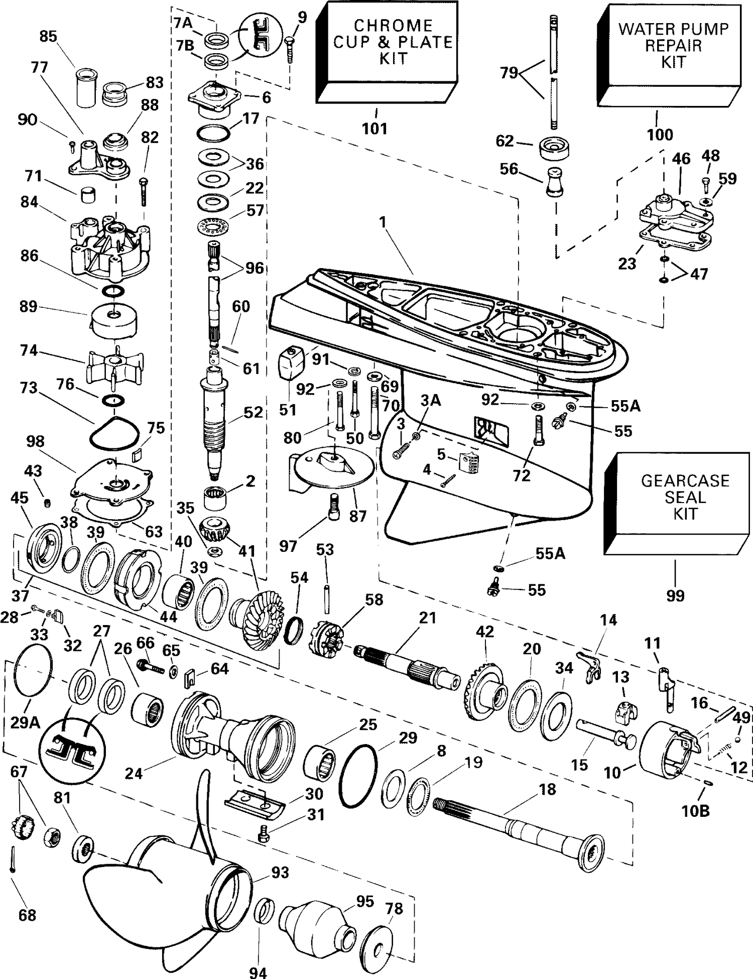 GEARCASE - COUNTER ROTATION - FCX, FC MODELS