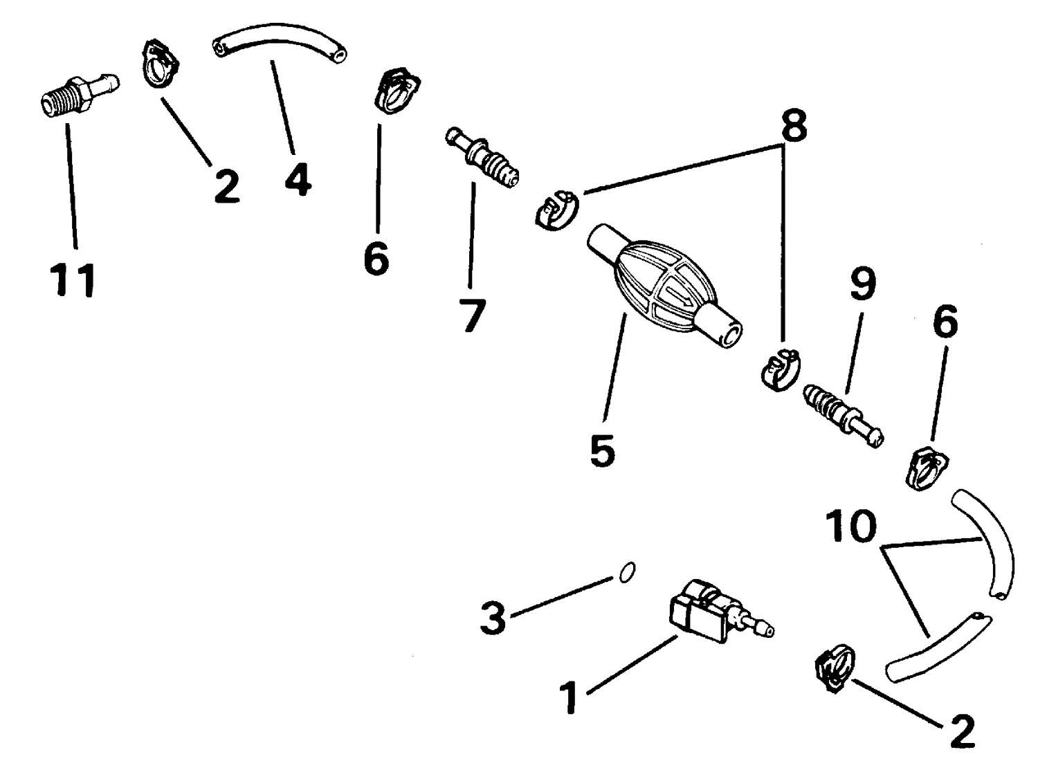 FUEL HOSE & PRIMER BULB - 5/16 IN. I.D.