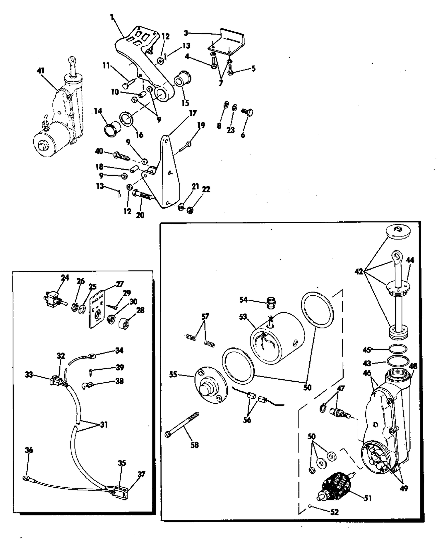 POWER TILT KIT 70 HP SHORT SHAFT MODELS
