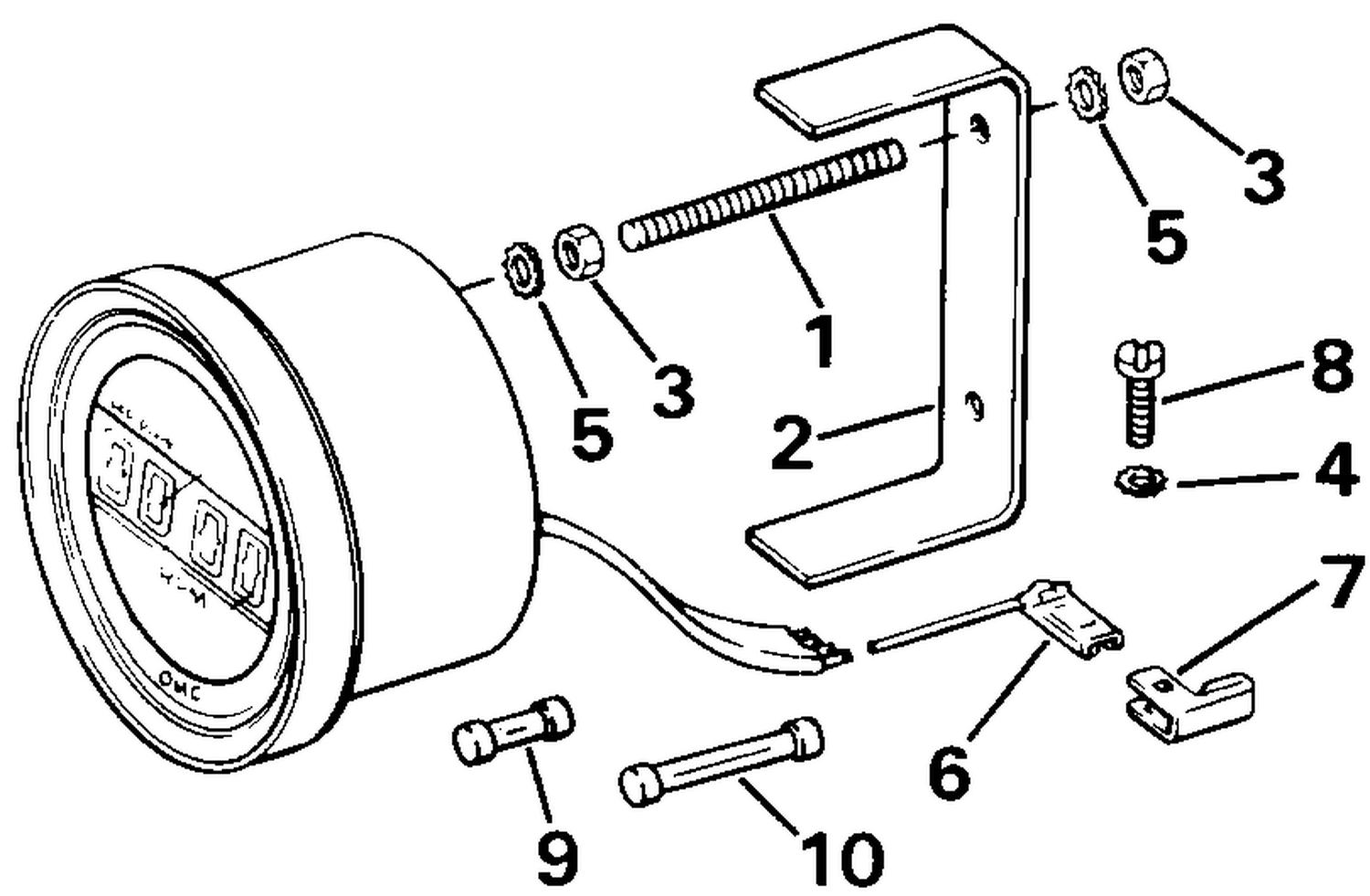 TACHOMETER - FLUSH MOUNT - DIGITAL