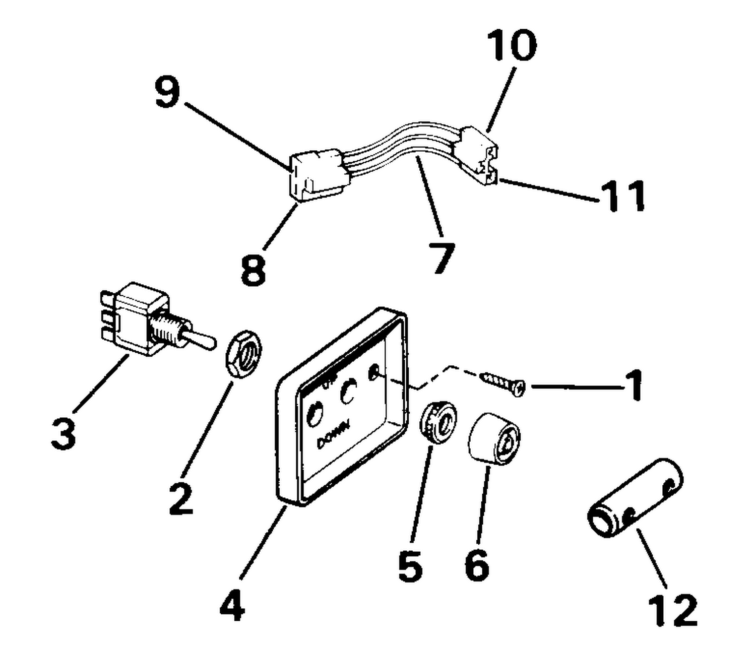 TRIM/TILT SWITCH CONVERSION KIT P/N 174290