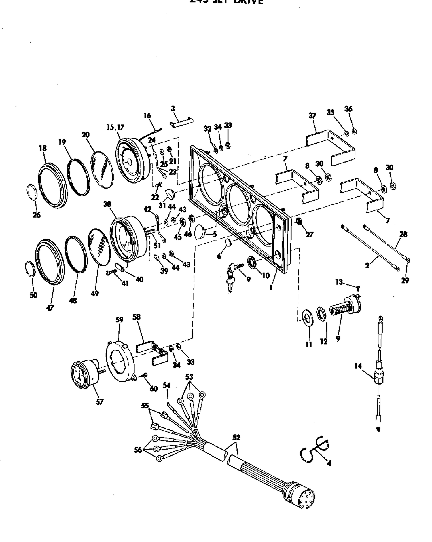 INSTRUMENT PANEL ASSEMBLY 245 JET DRIVE