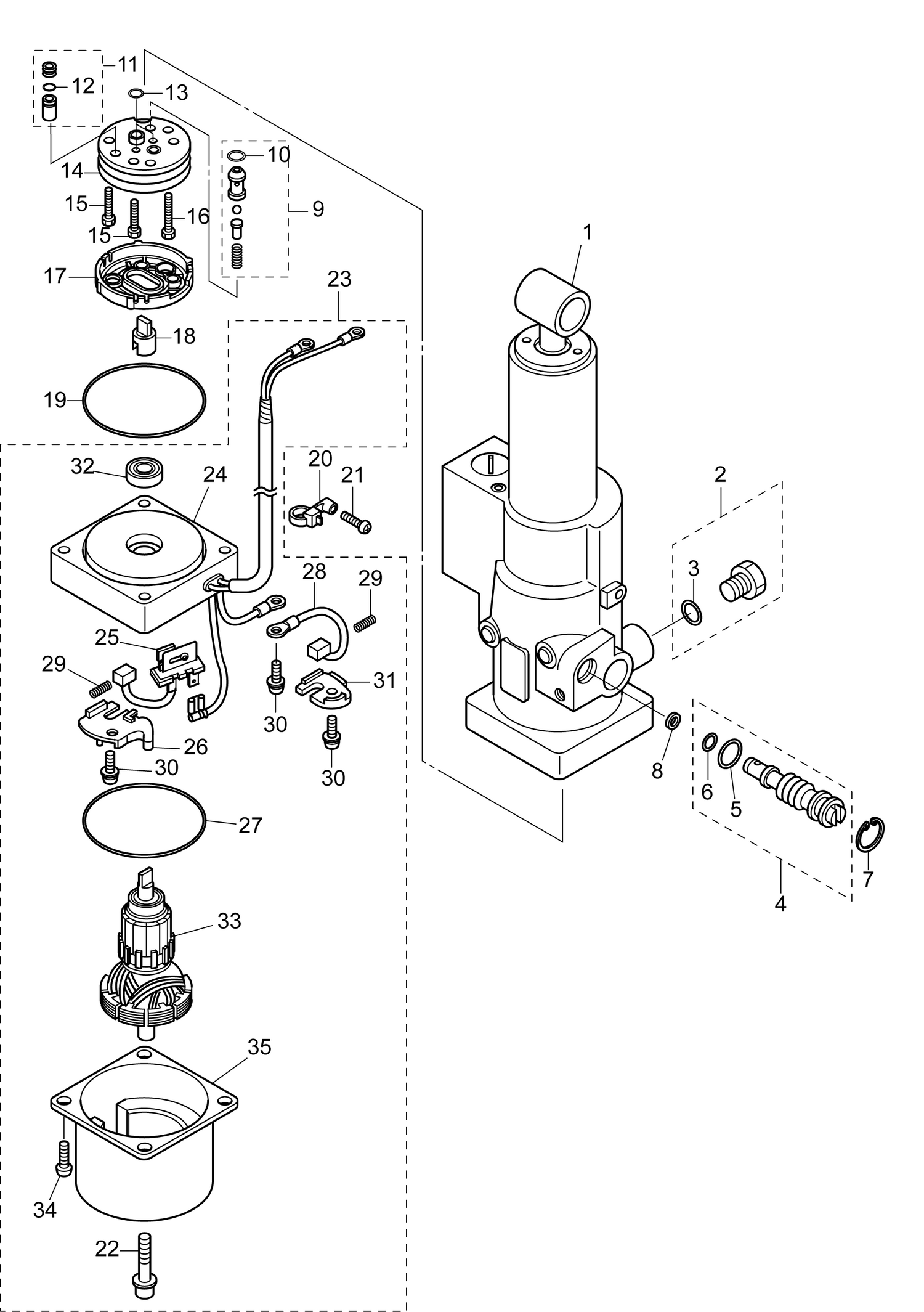 18-1_POWER TILT HYDRAULIC ASSEMBLY
