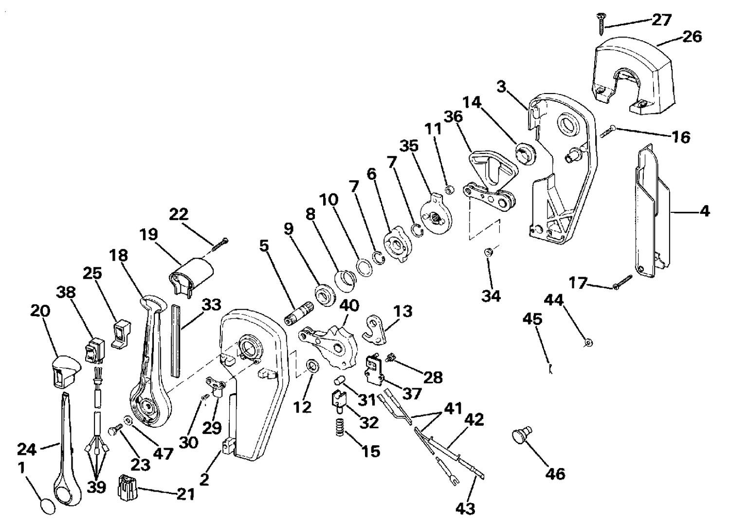 REMOTE CONTROL ASSEMBLY - BINNACLE MOUNT