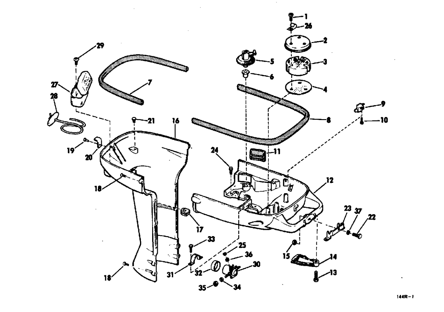 LOWER MOTOR COVER GROUP ELECTRIC SHIFT