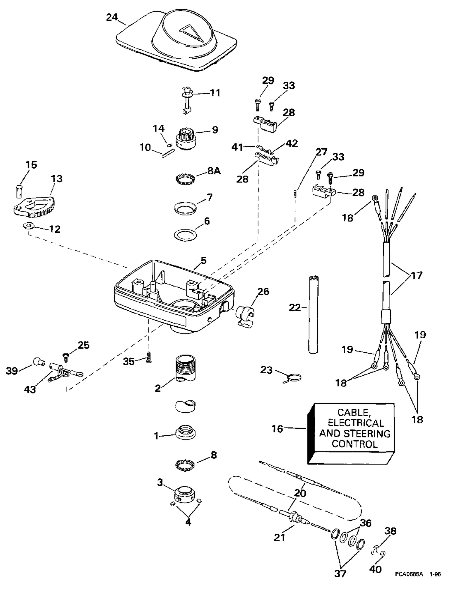STEERING HOUSING GROUP/FOOT CONTROL