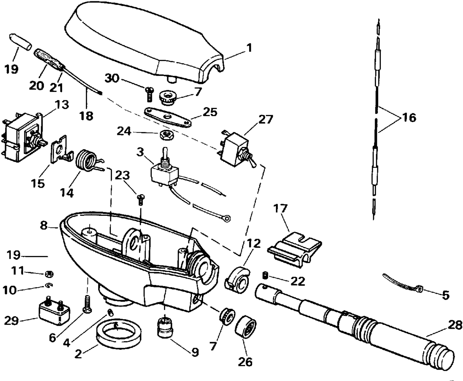 CONTROL HOUSING GROUP / HAND STEERING MODEL
