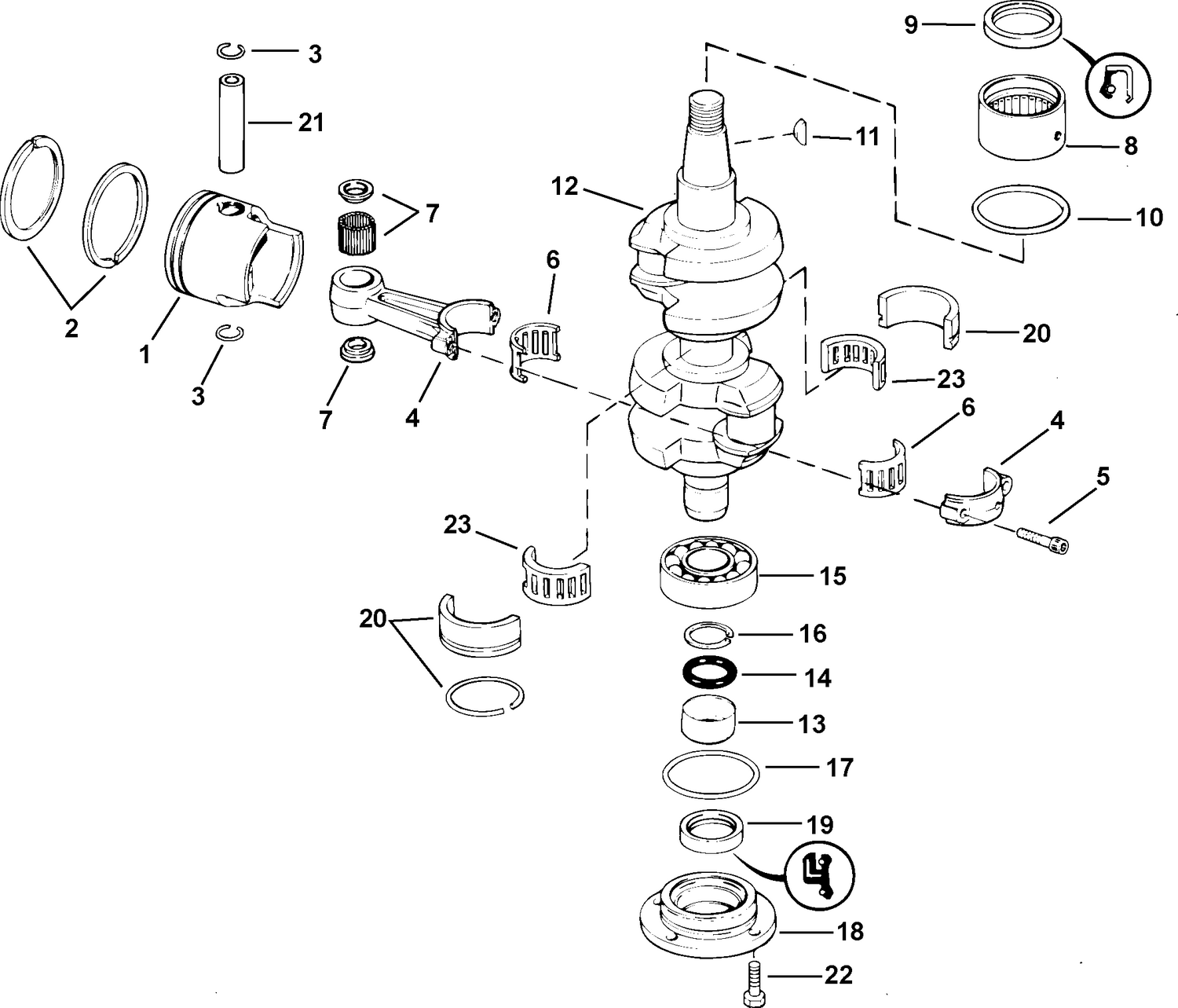 CRANKSHAFT & PISTON