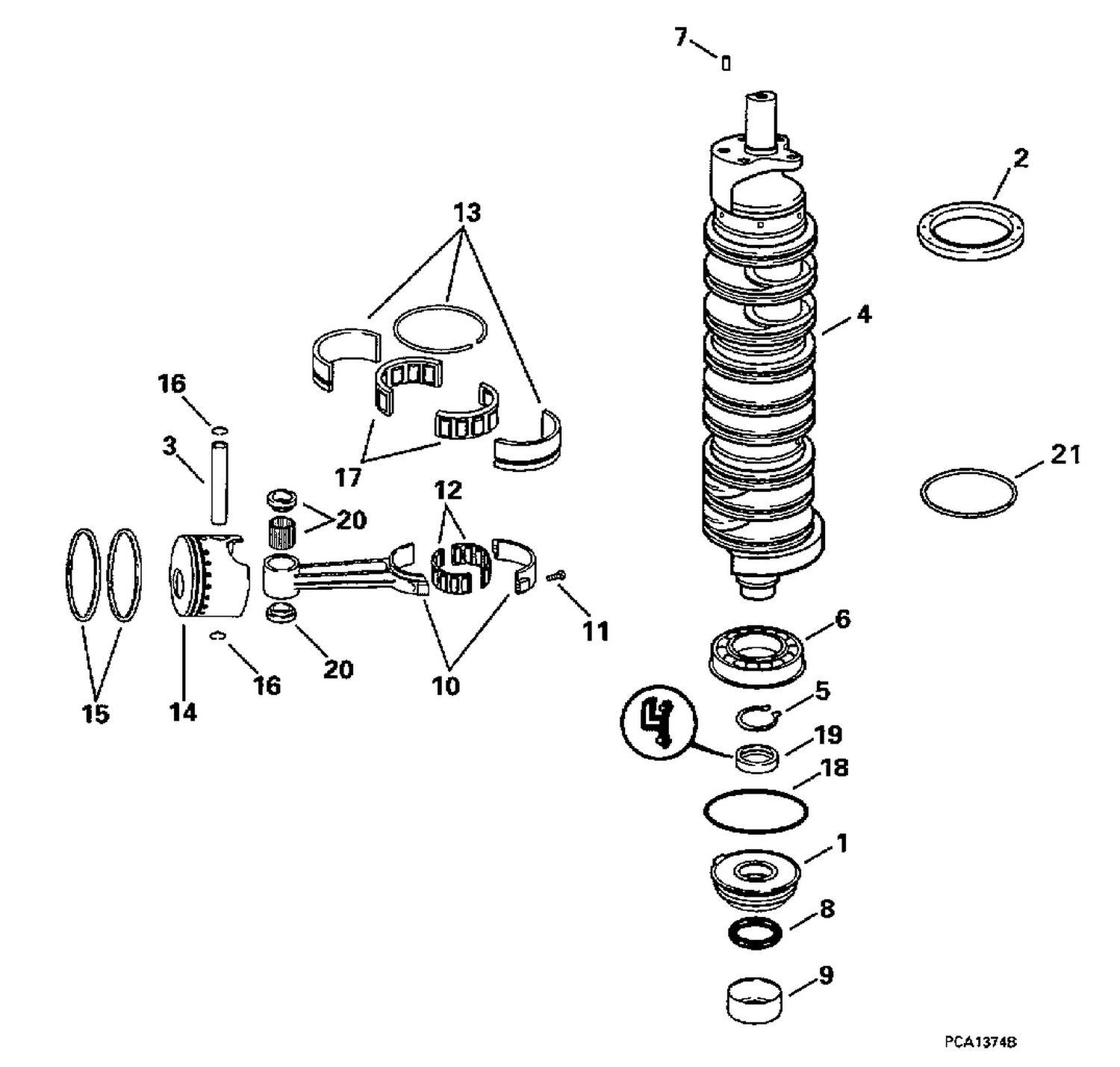 CRANKSHAFT & PISTONS