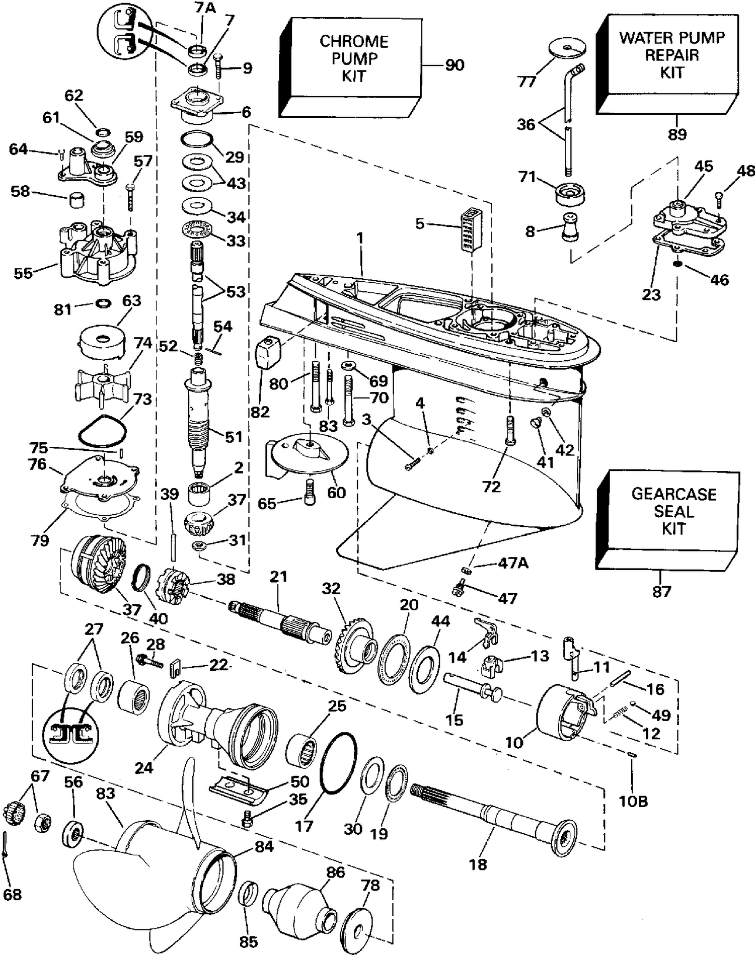 GEARCASE - 140CX COUNTER ROTATION