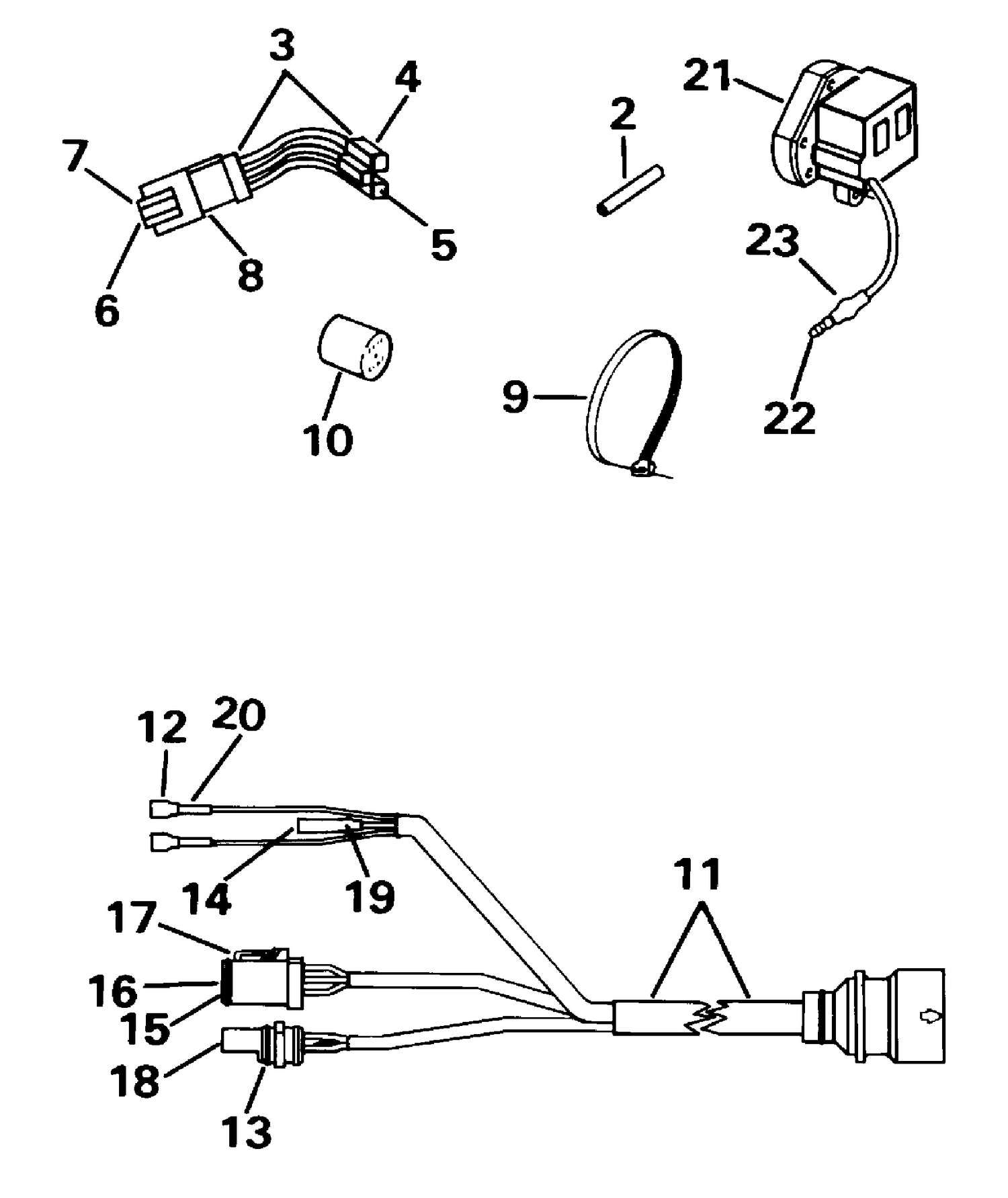 CABLE ADAPER KIT - CURRENT CONTROL TO 95 ENGINE