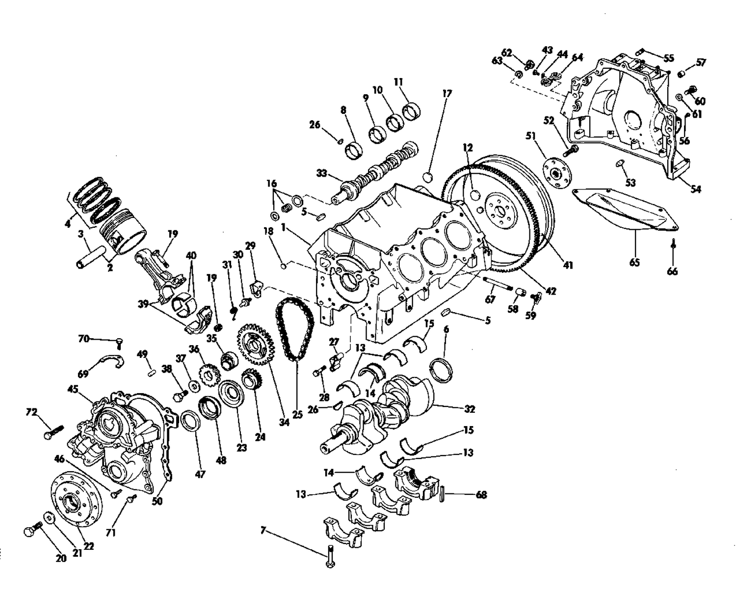 CRANKCASE GROUP 155 HP STERN DRIVE