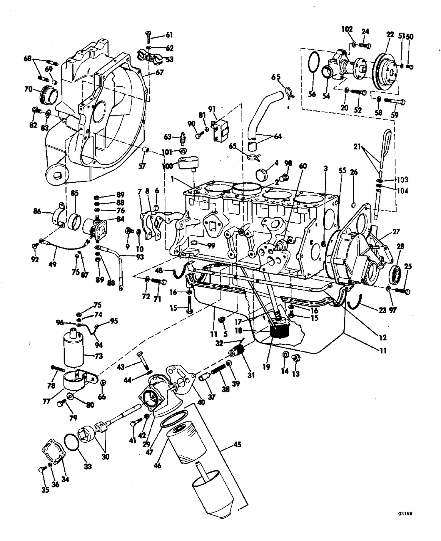 CRANKCASE GROUP 90 H.P