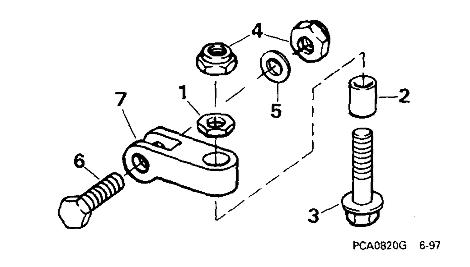 STEERING BOLT & CLEVIS ASSEMBLY KIT -- 9.9 THRU 40