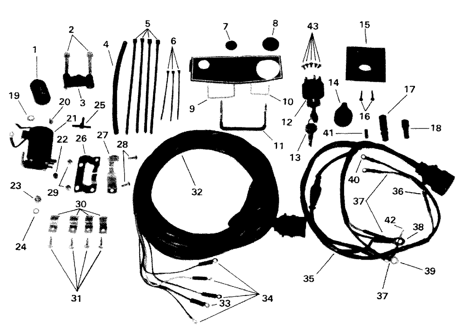 REMOTE ELEC. START KIT 20, 25, 30, & 35 ROPE & TE (2-CYL.)