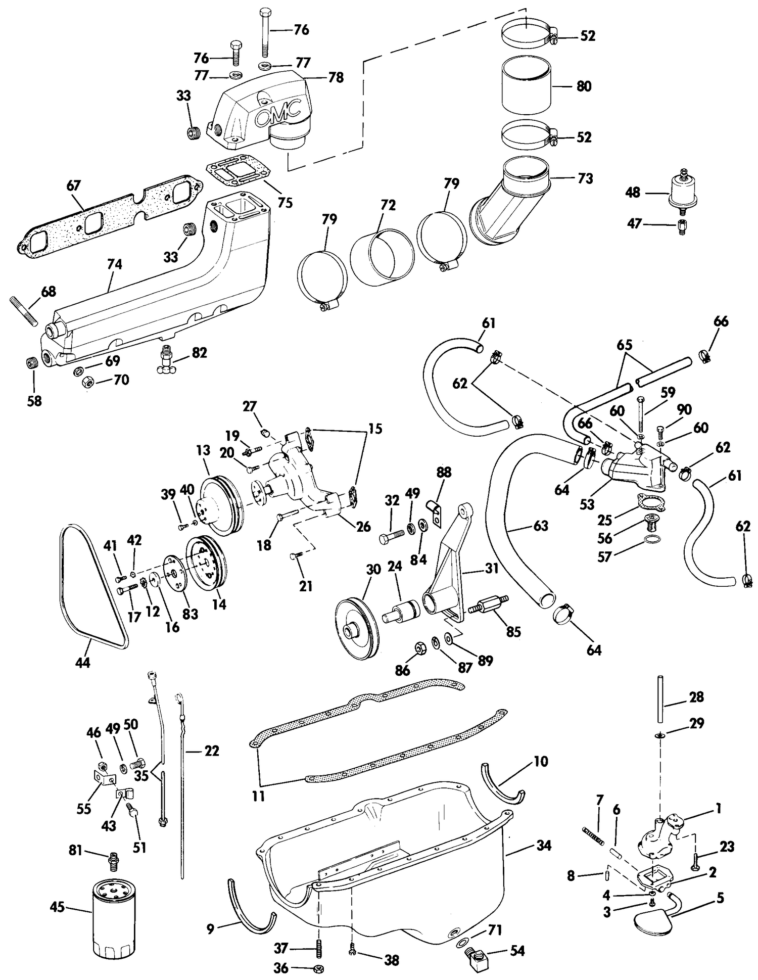 WATER, EXHAUST & OIL SYSTEM GROUP