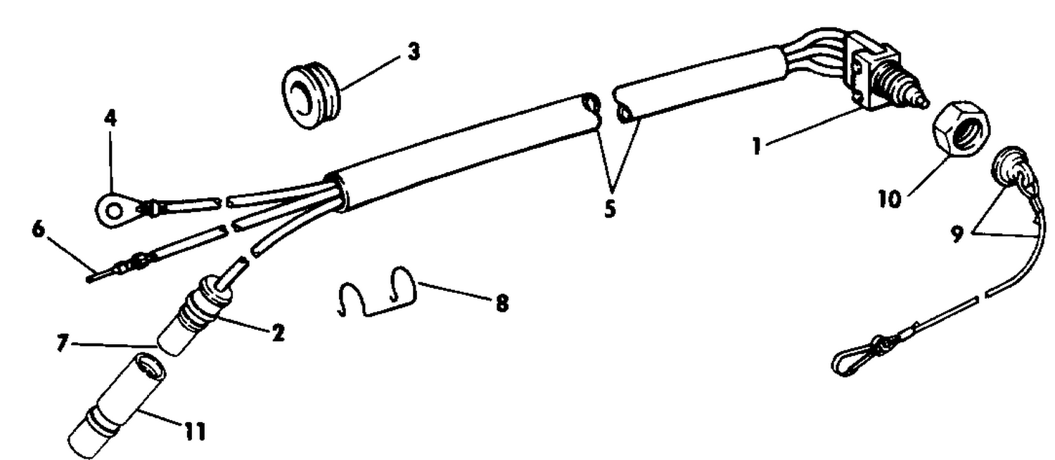 EMERGENCY IGN. CUTOFF SWITCH 40 - 100 WITH STEERING HANDLE