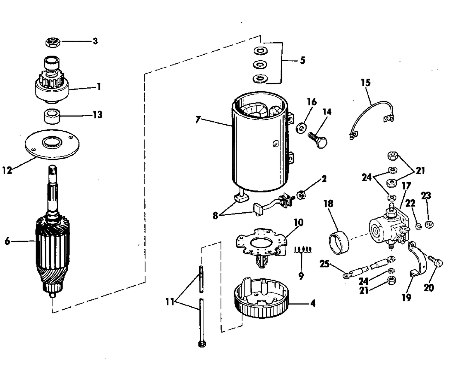 ELECTRIC STARTER & SOLENOID PRESTOLITE MODEL MKW-4008