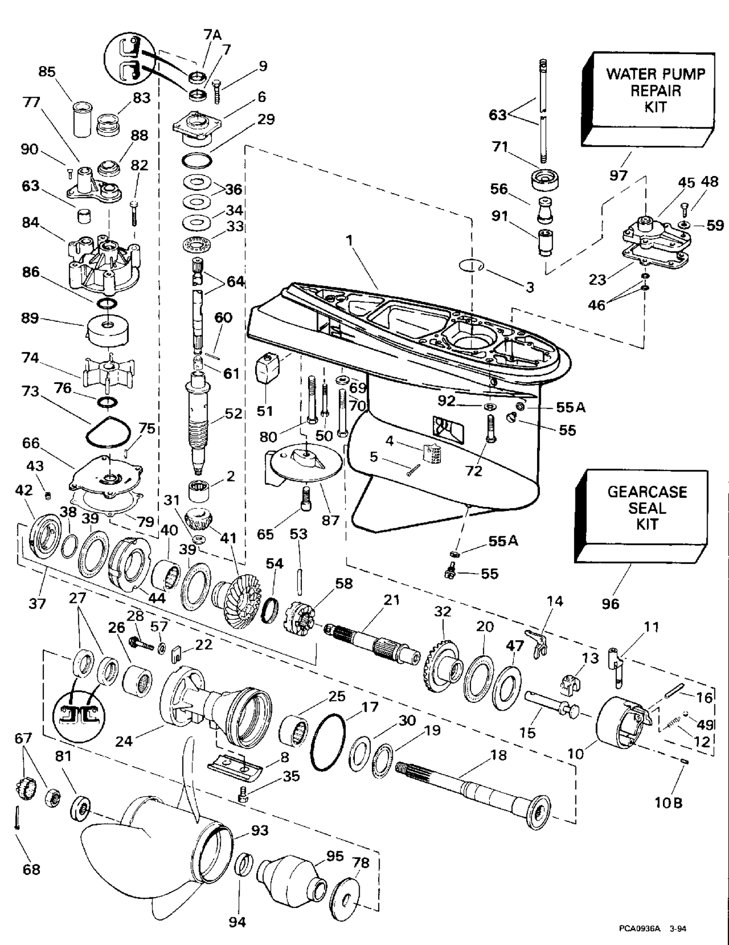 GEARCASE - COUNTER ROTATION