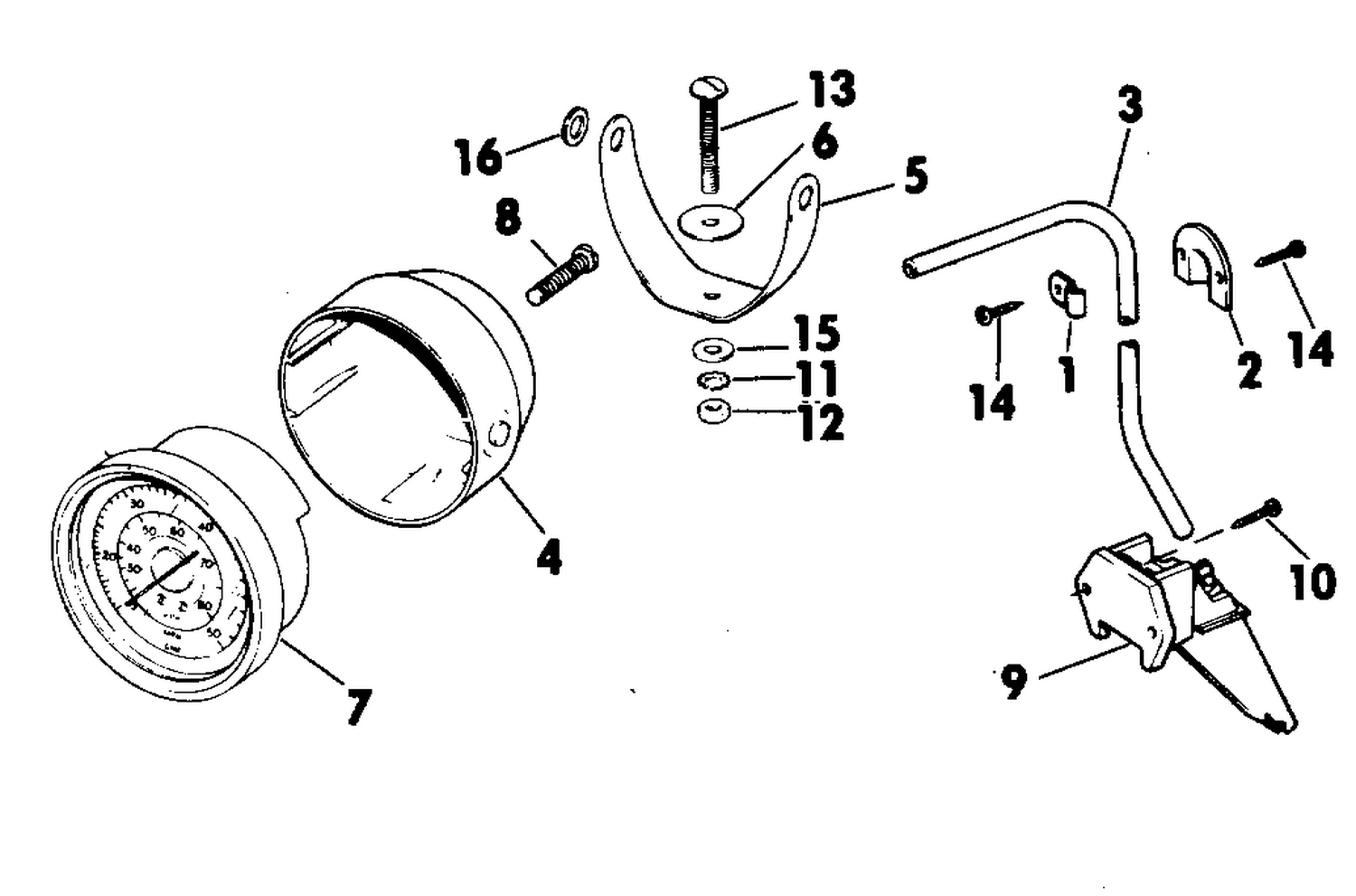 SPEEDOMETER KIT-POD MOUNT