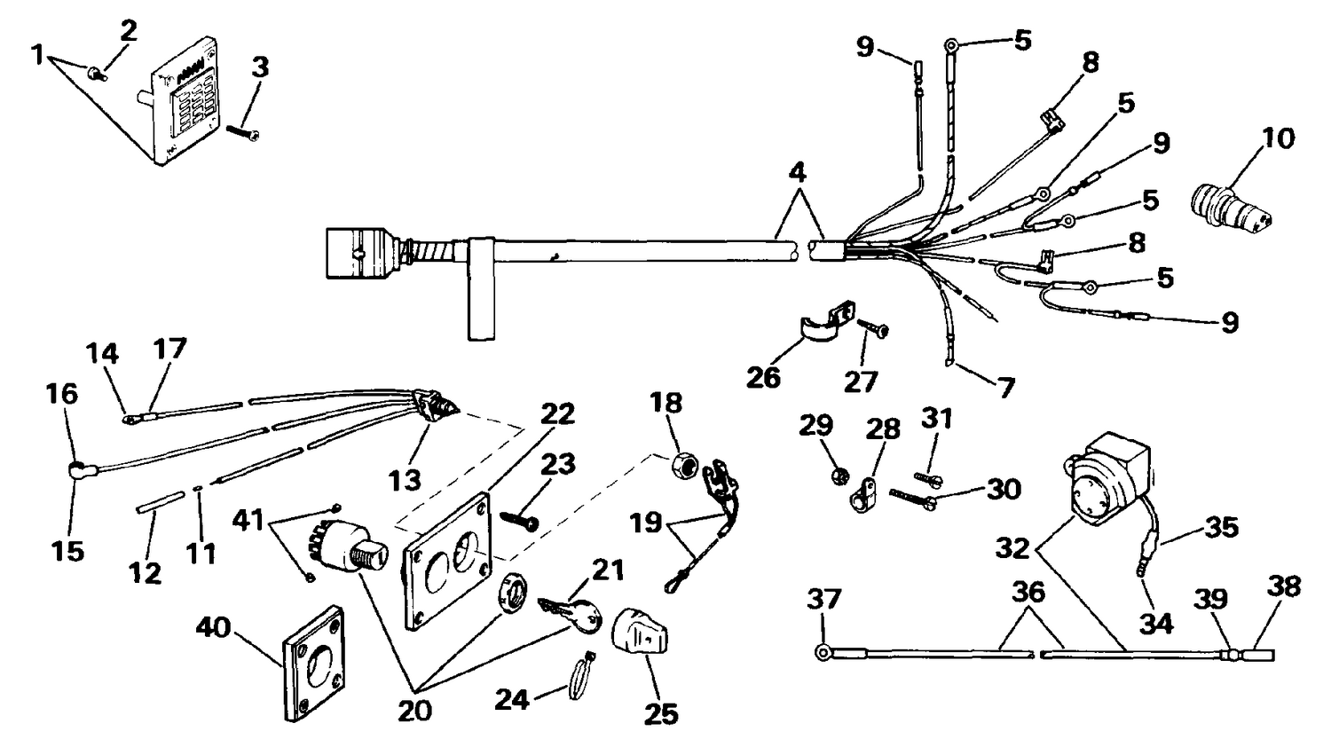 WIRING KIT - REMOTE ELECTRIC START, 10 THRU V8