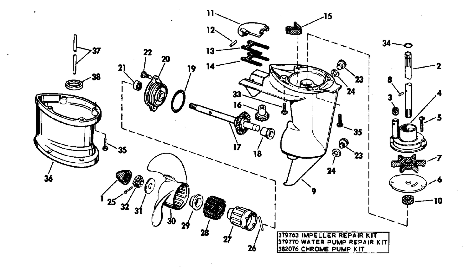 GEARCASE GROUP-STANDARD DRIVE