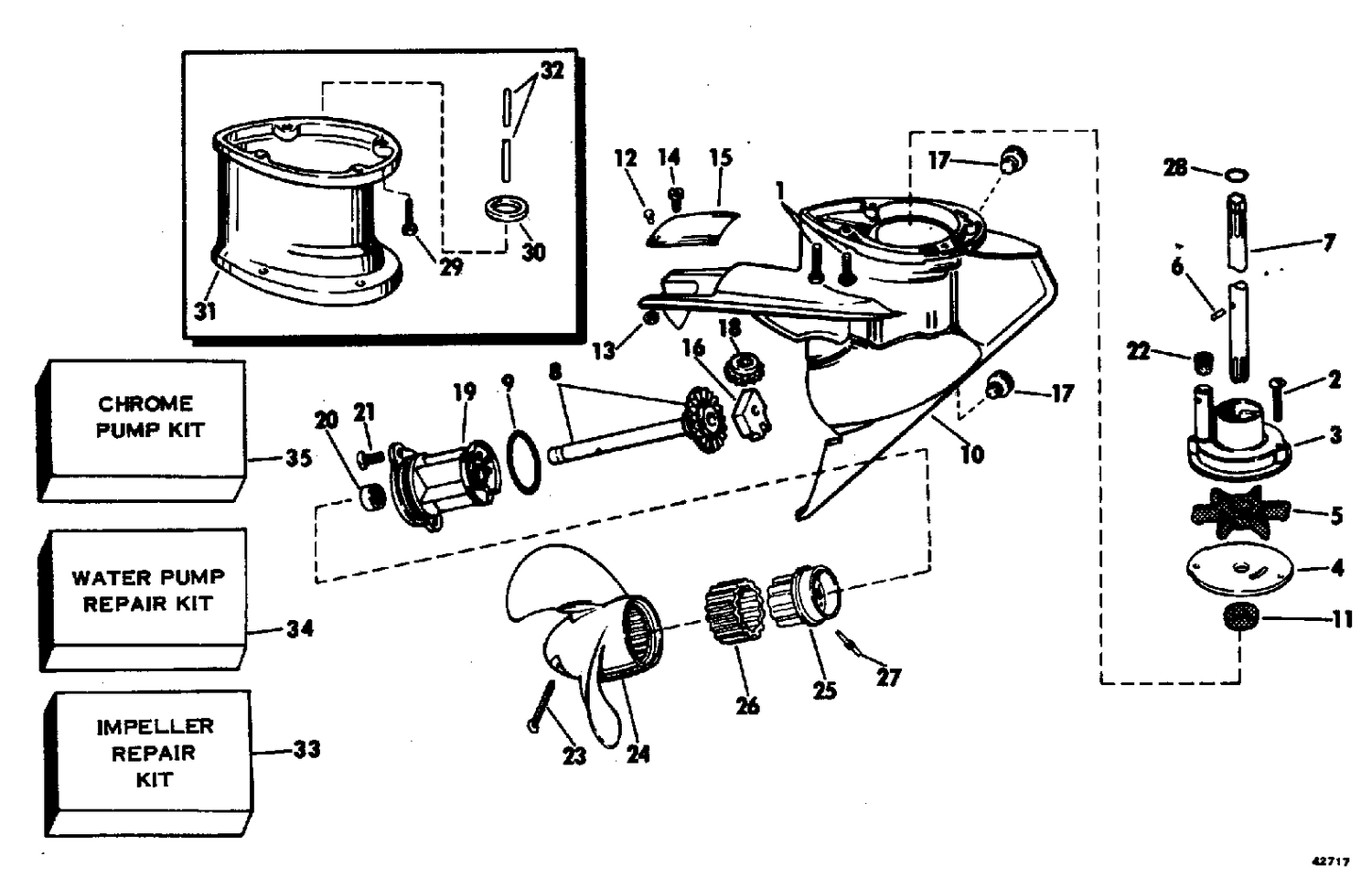 GEARCASE-WEEDLESS DRIVE