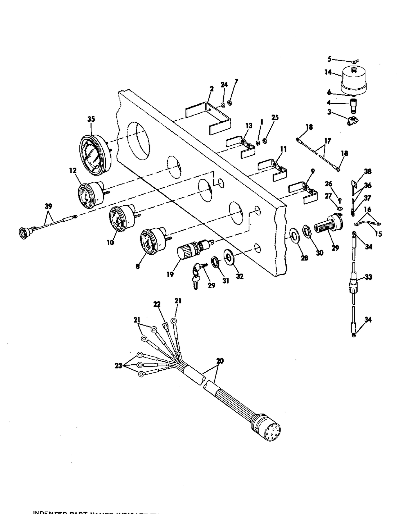 INSTRUMENT KIT ASSEMBLY RING BEZEL STERN DRIVE