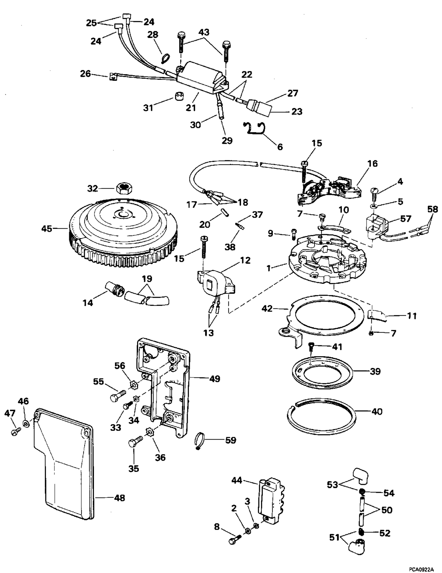 IGNITION SYSTEM - 25 & 40 ROPE START