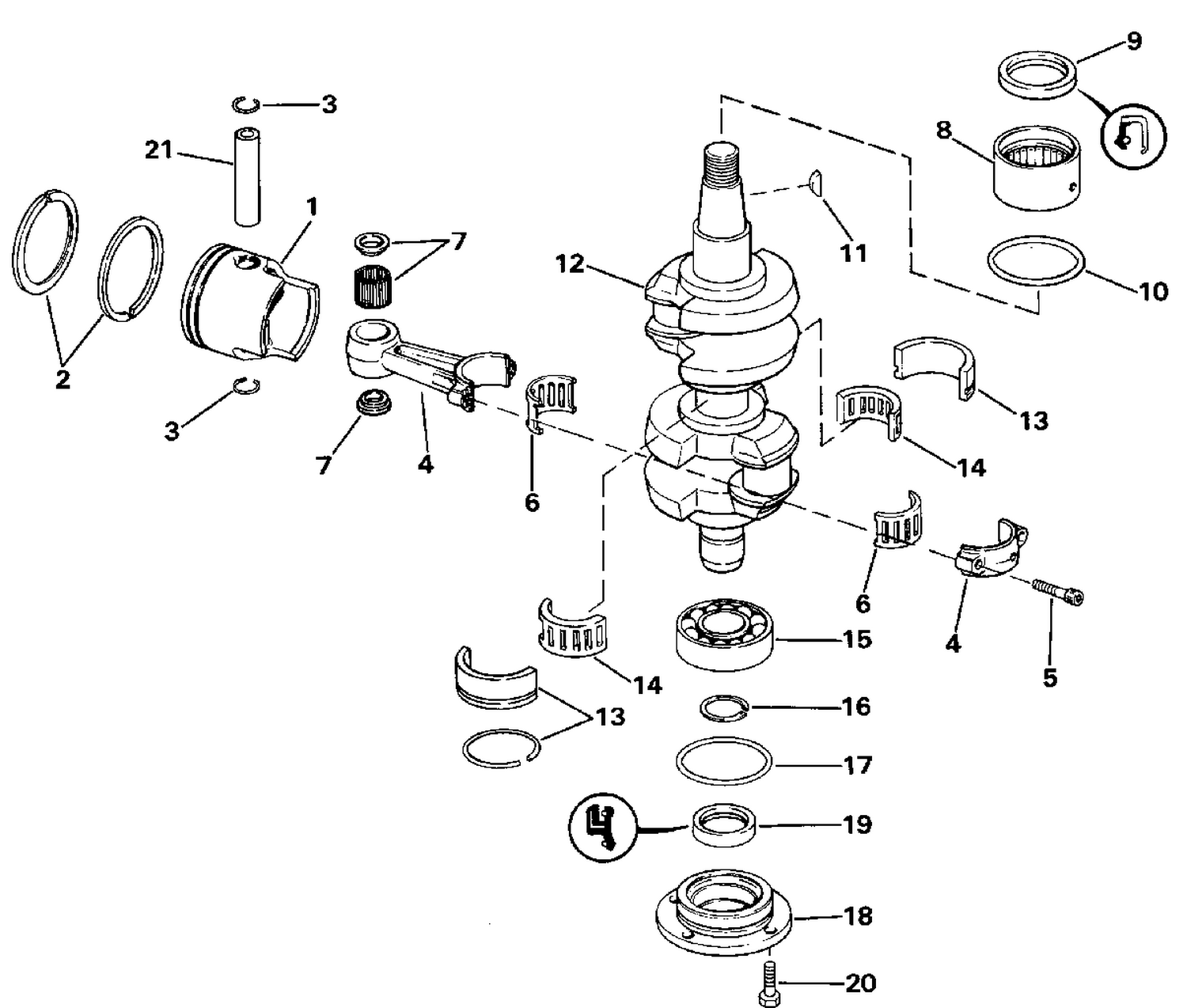 CRANKSHAFT & PISTON