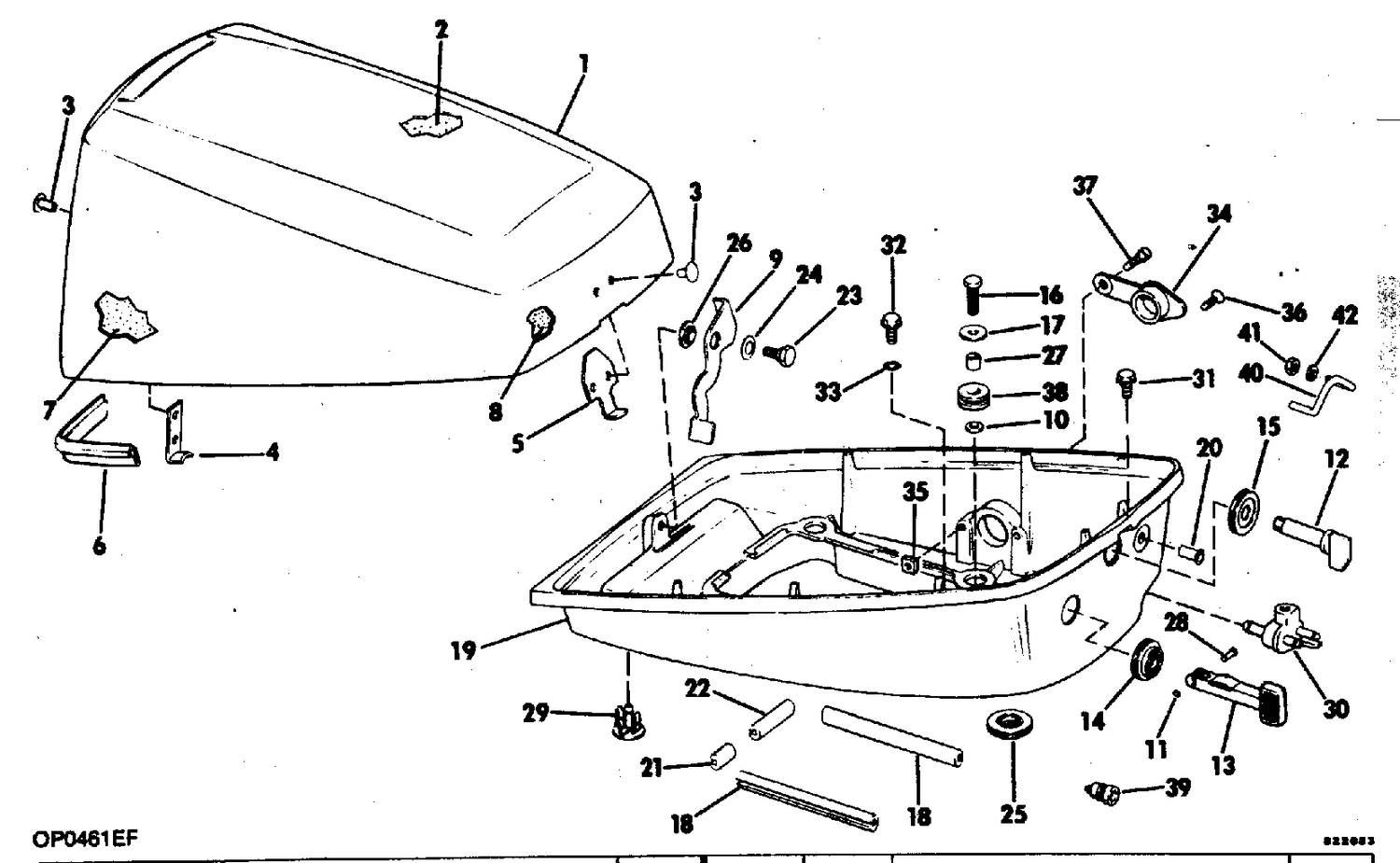 MOTOR COVER, EVINRUDE MODELS 7.5