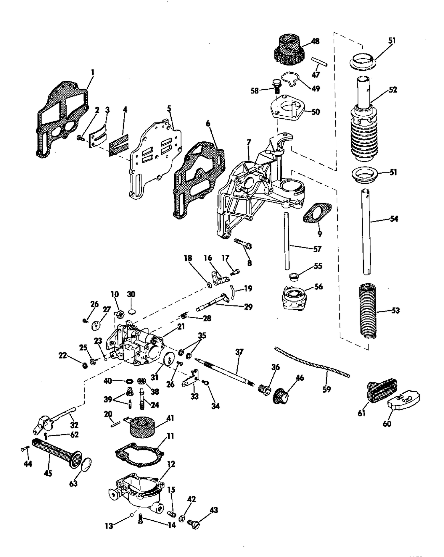 CARBURETOR AND STARTER GROUP